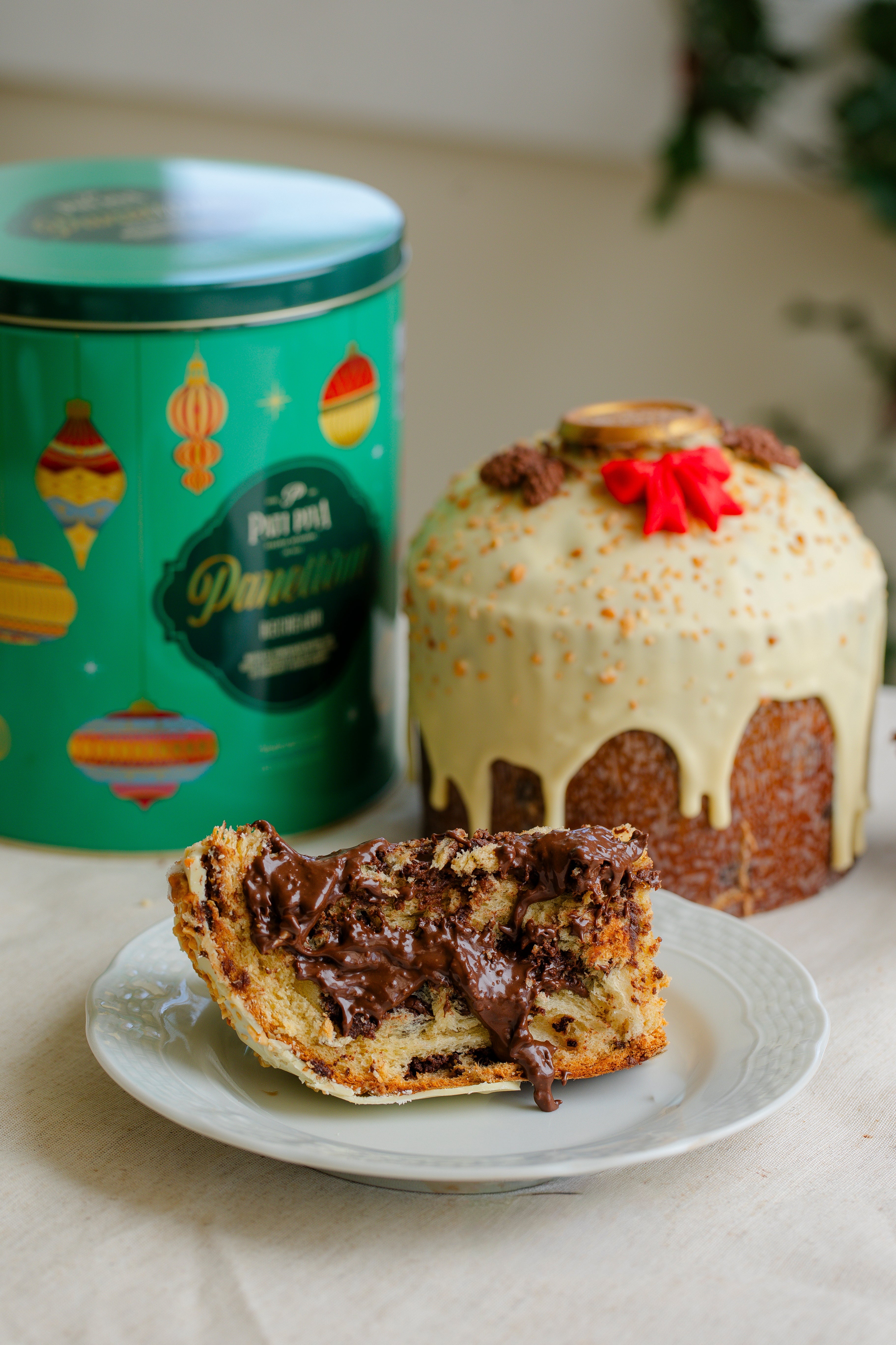 Panettone Recheado - Pivatella e Gotas de Chocolate