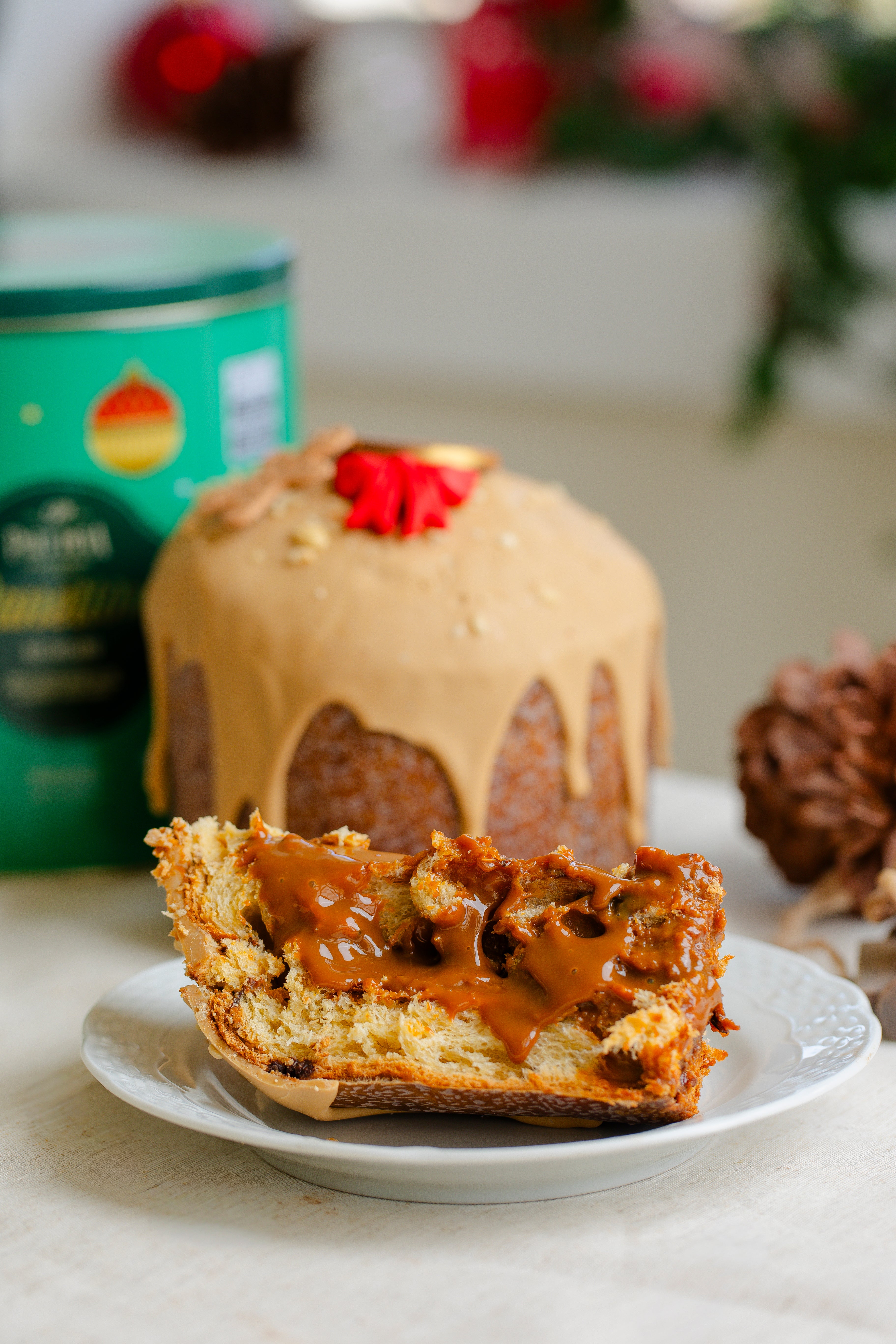 Panettone Recheado - Doce de Leite e Gotas de Chocolate