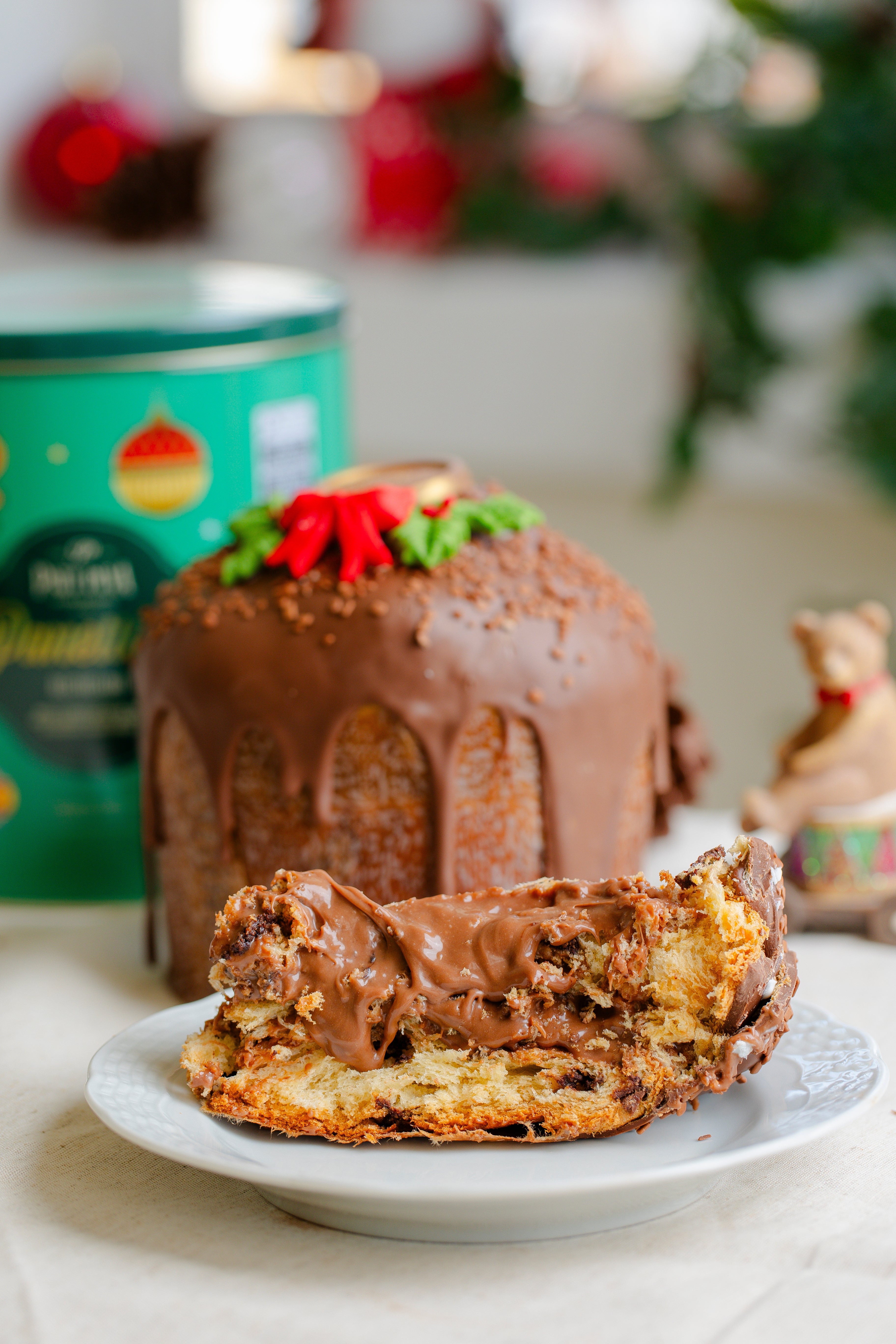 Panettone Recheado - Brigadeiro e Gotas de Chocolate