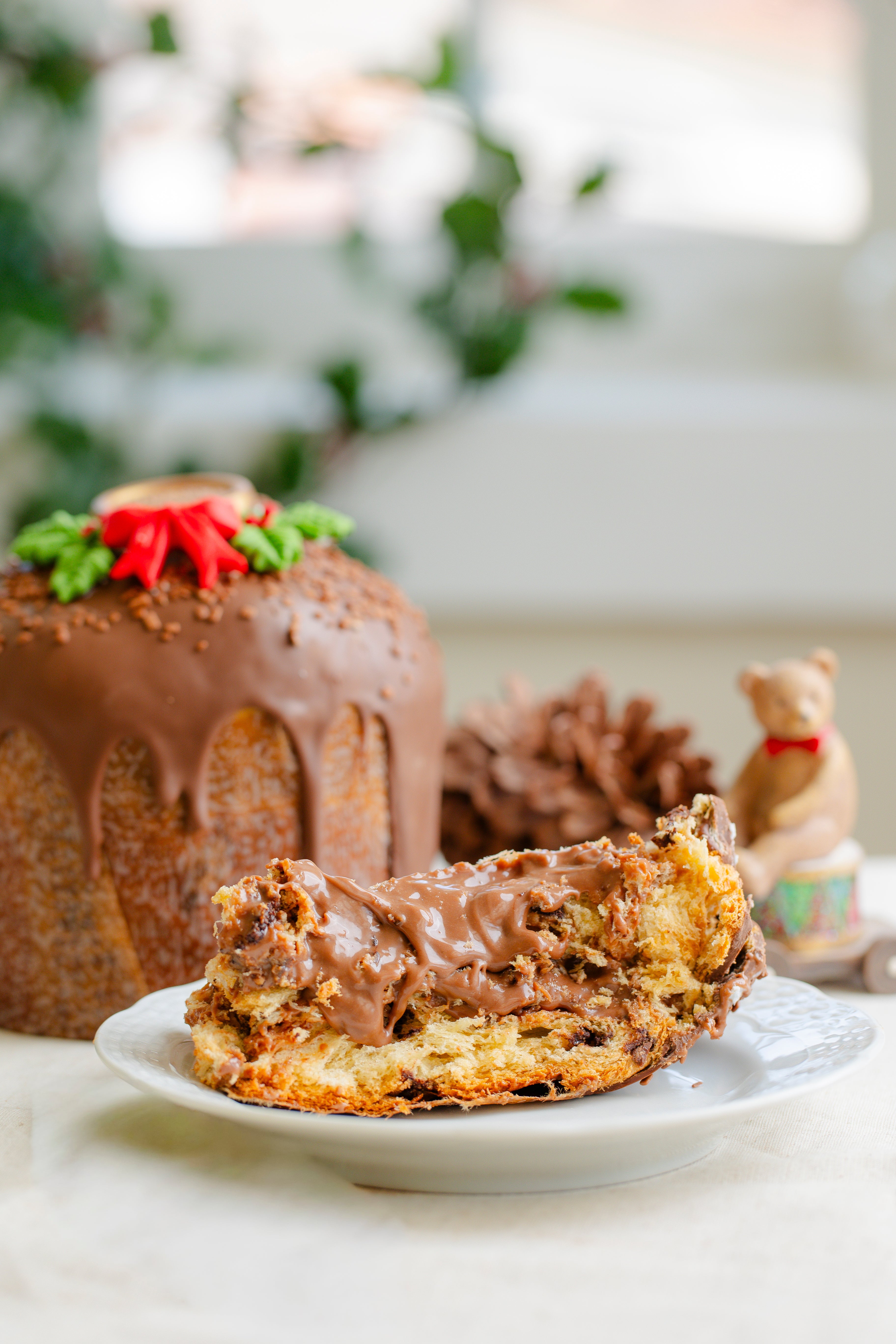 Panettone Recheado - Brigadeiro e Gotas de Chocolate