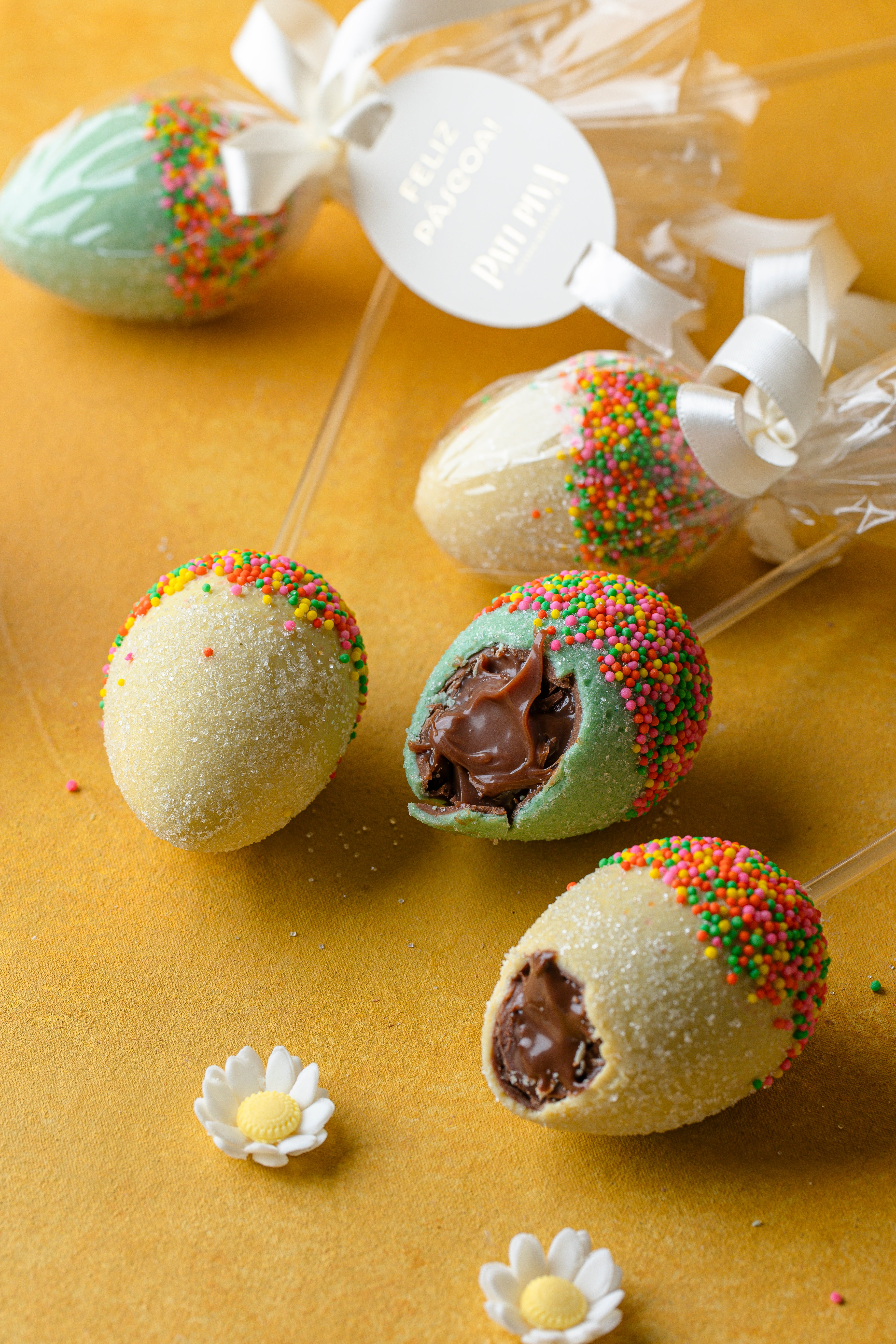 Pirulito de Páscoa - Brigadeiro