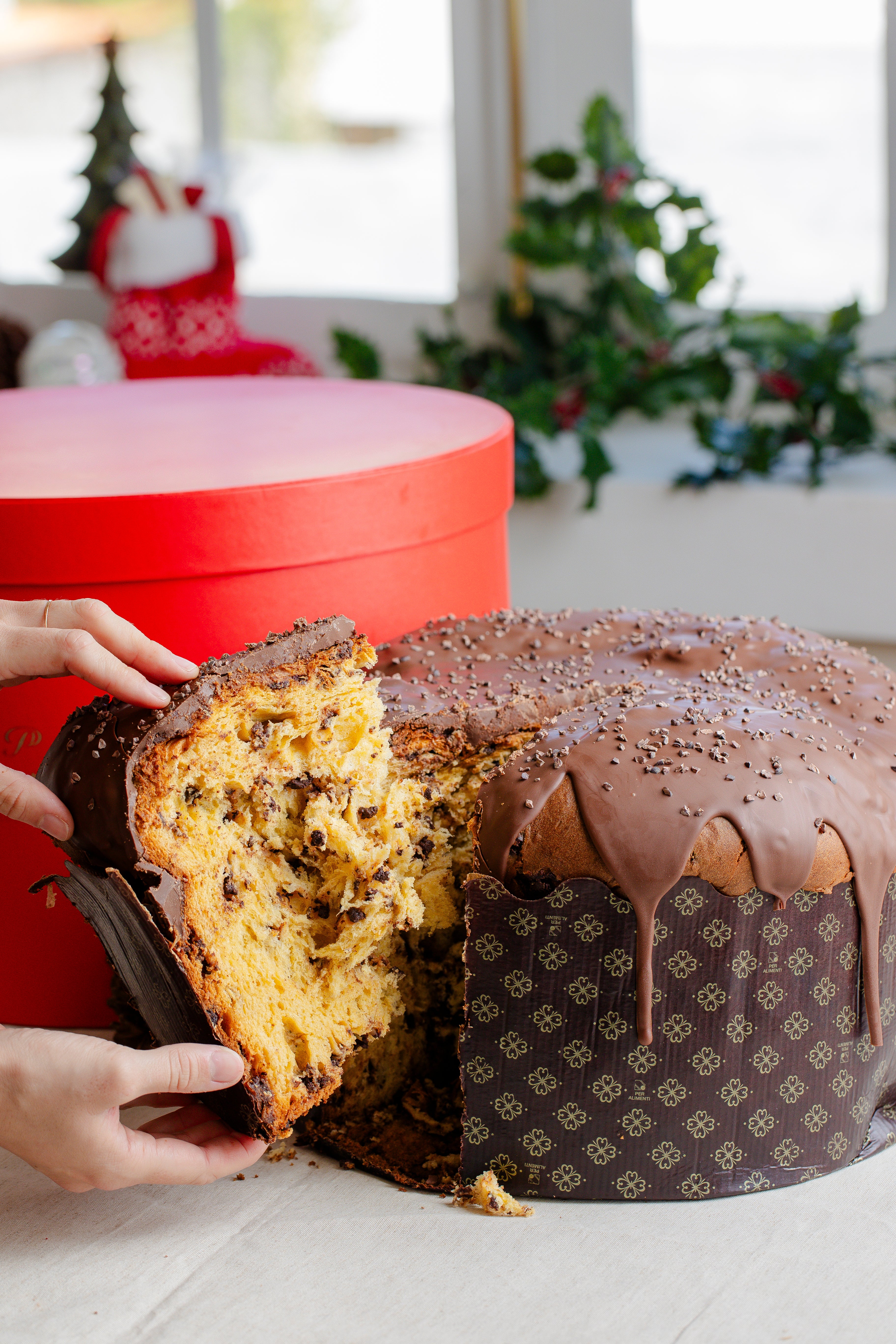 Panettone Gotas Gigante - Coberto com Chocolate