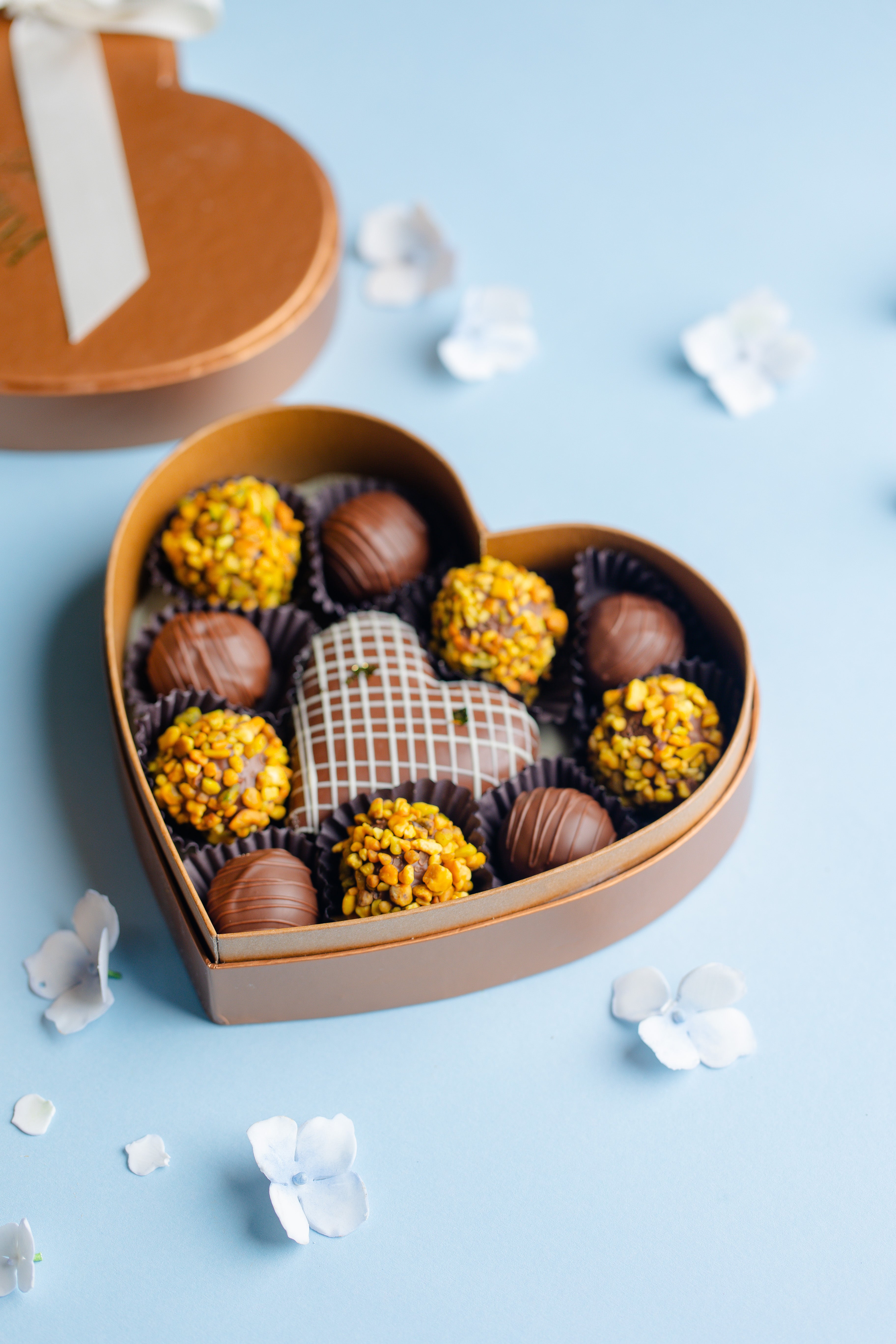 Caixa Coração e Trufas - Dia das Mães