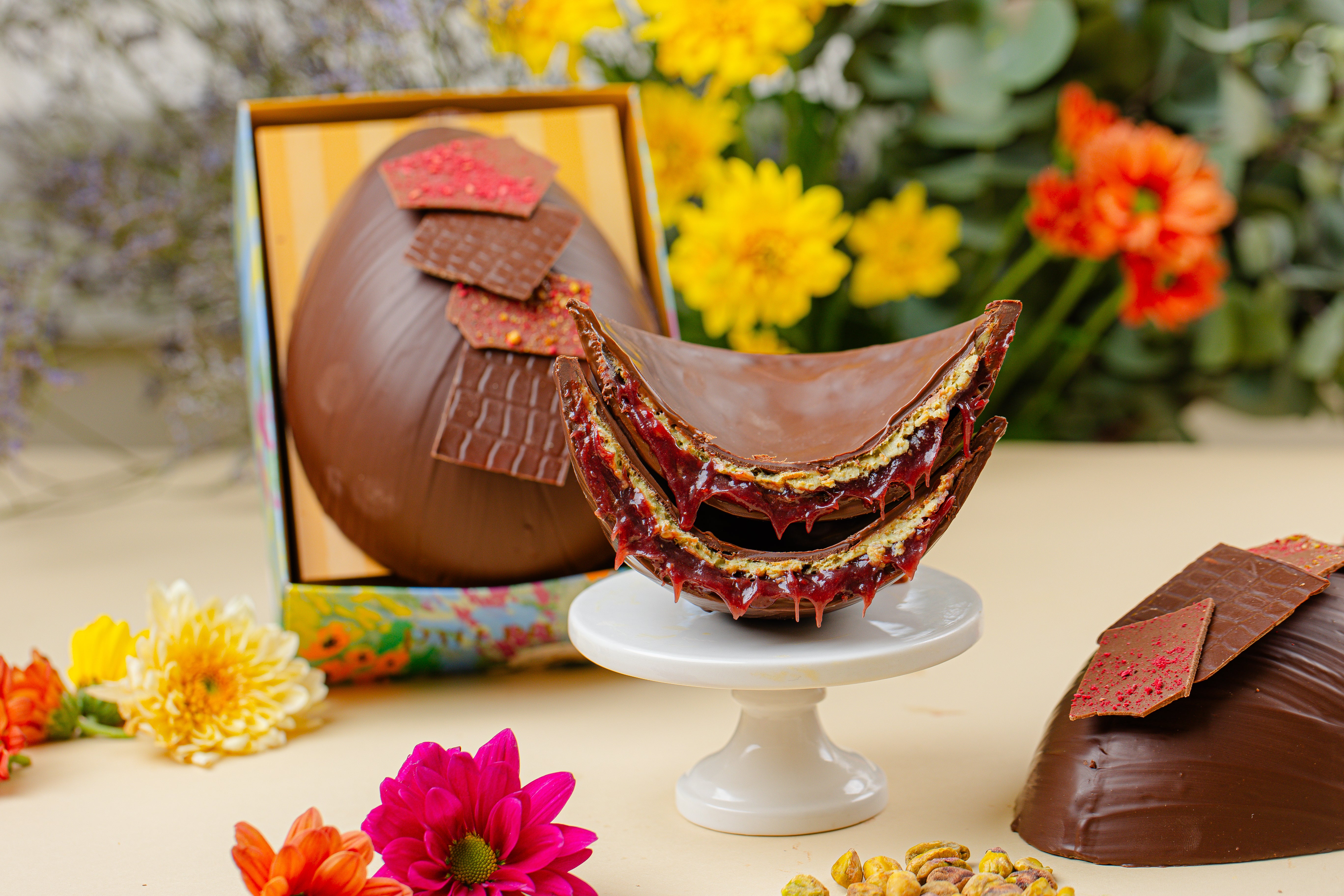 Ovo Caramelo de Framboesa - Com Praliné de Pistache G