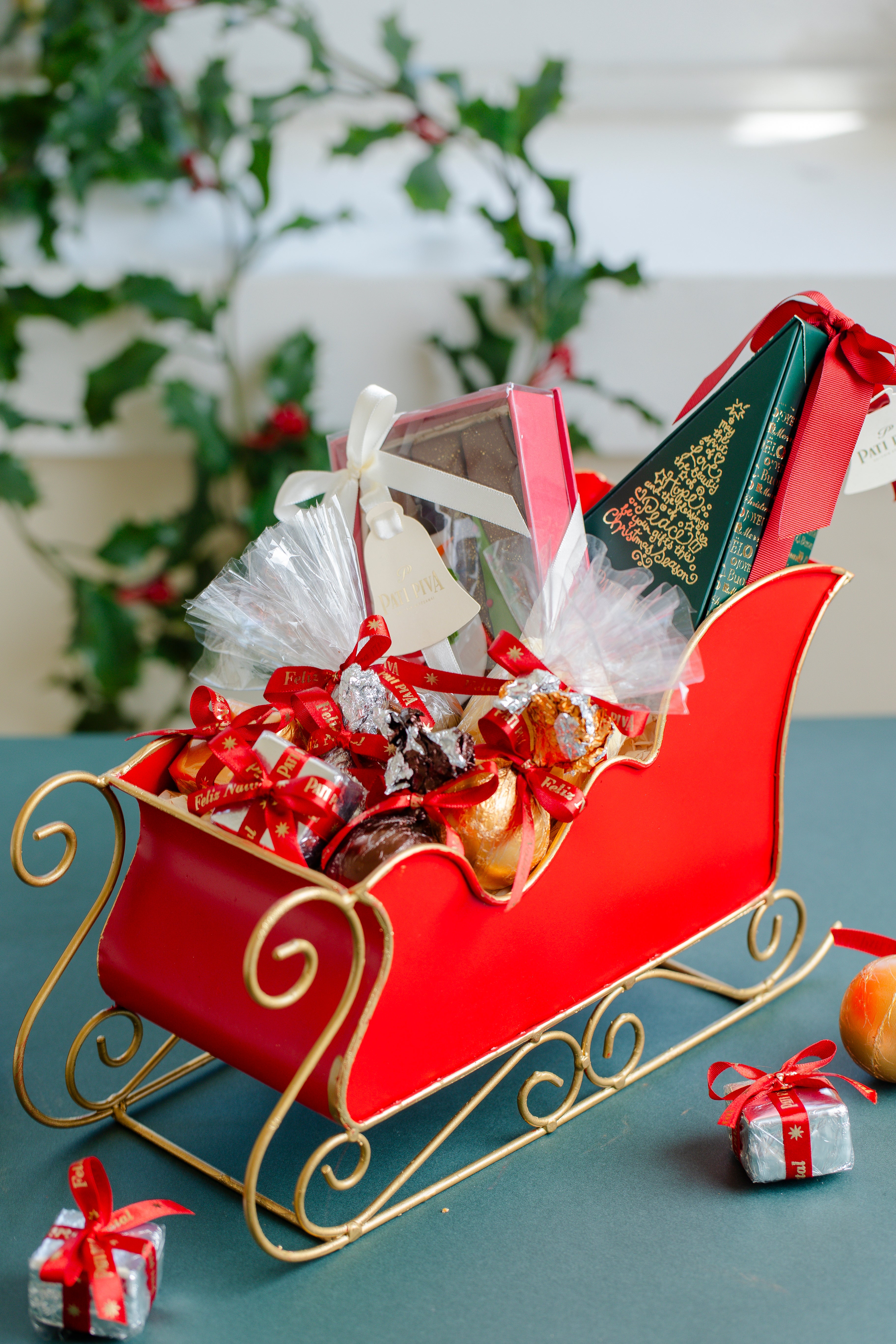 Cesta Trenó Natalino