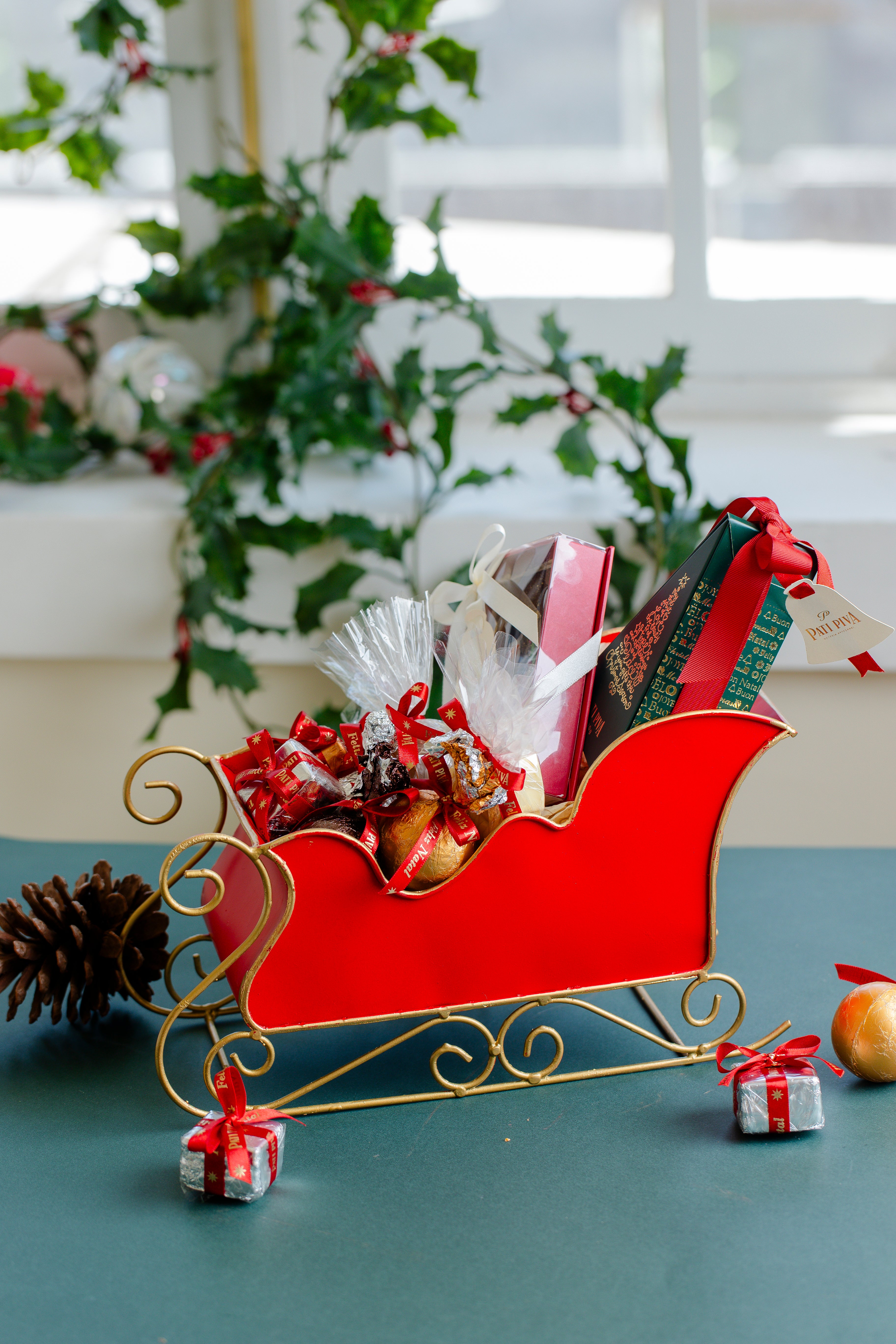 Cesta Trenó Natalino