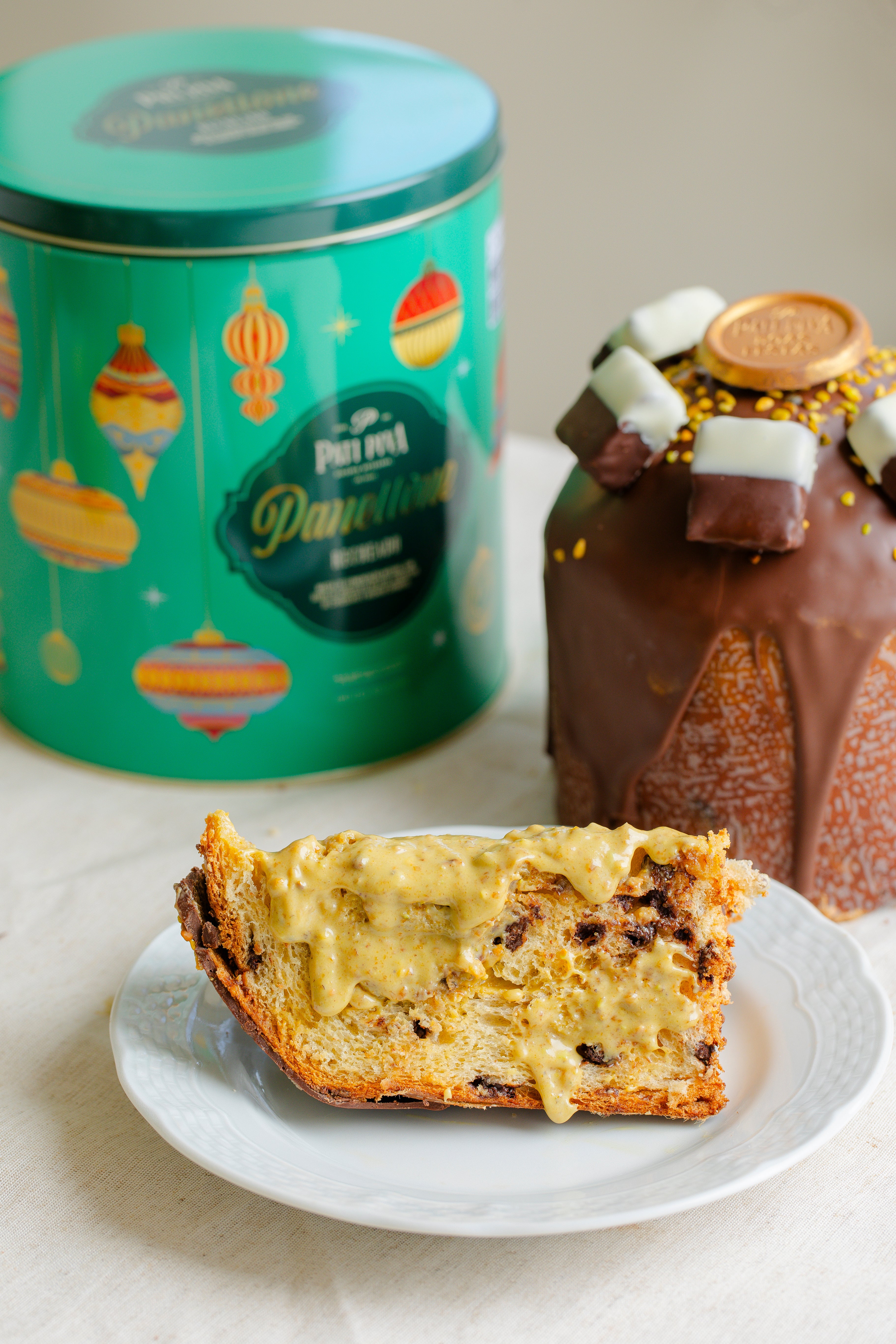 Panettone Recheado - Puxa Puxa de Pistache