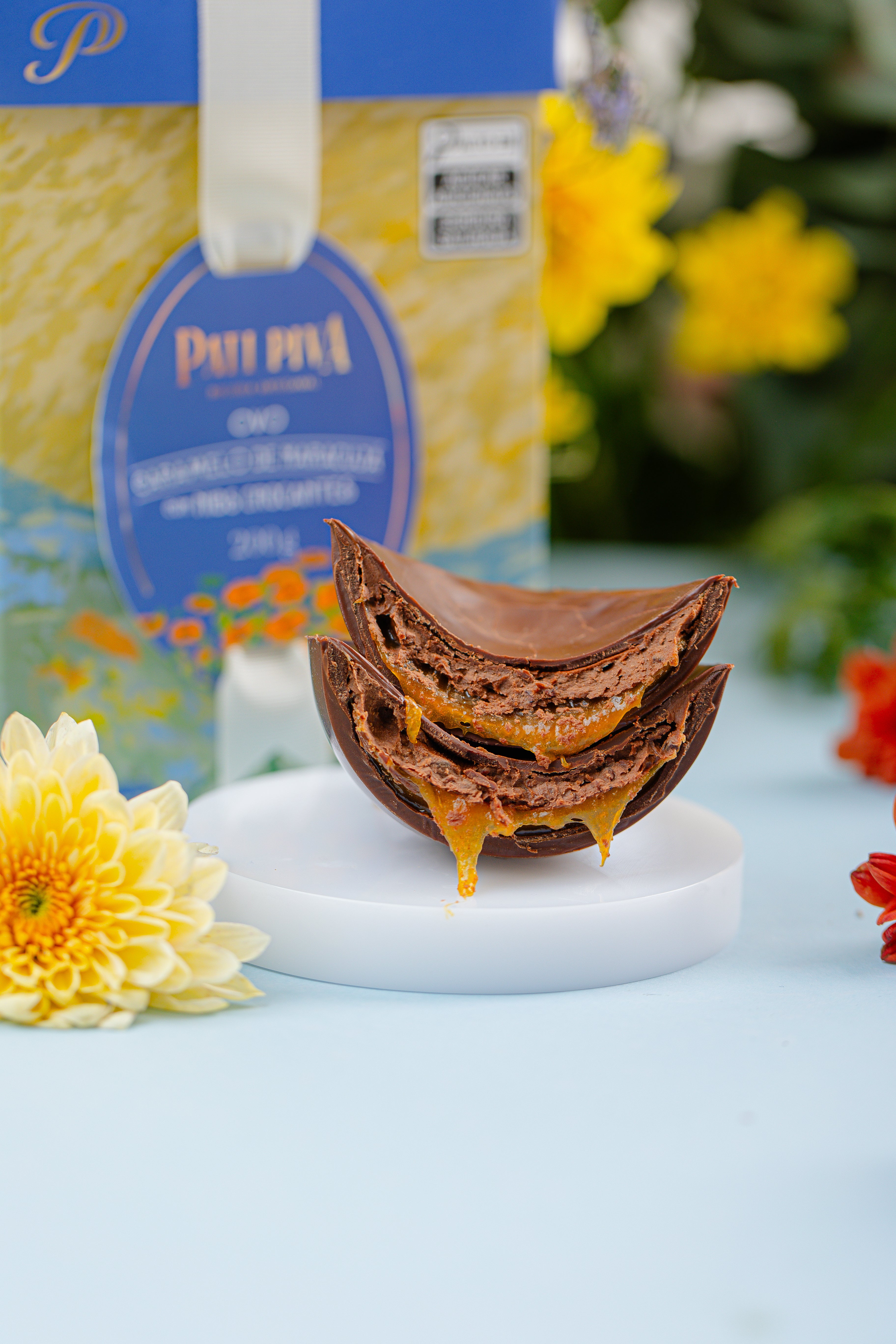 Ovo Caramelo de Maracujá e Gianduia - Tamanho P