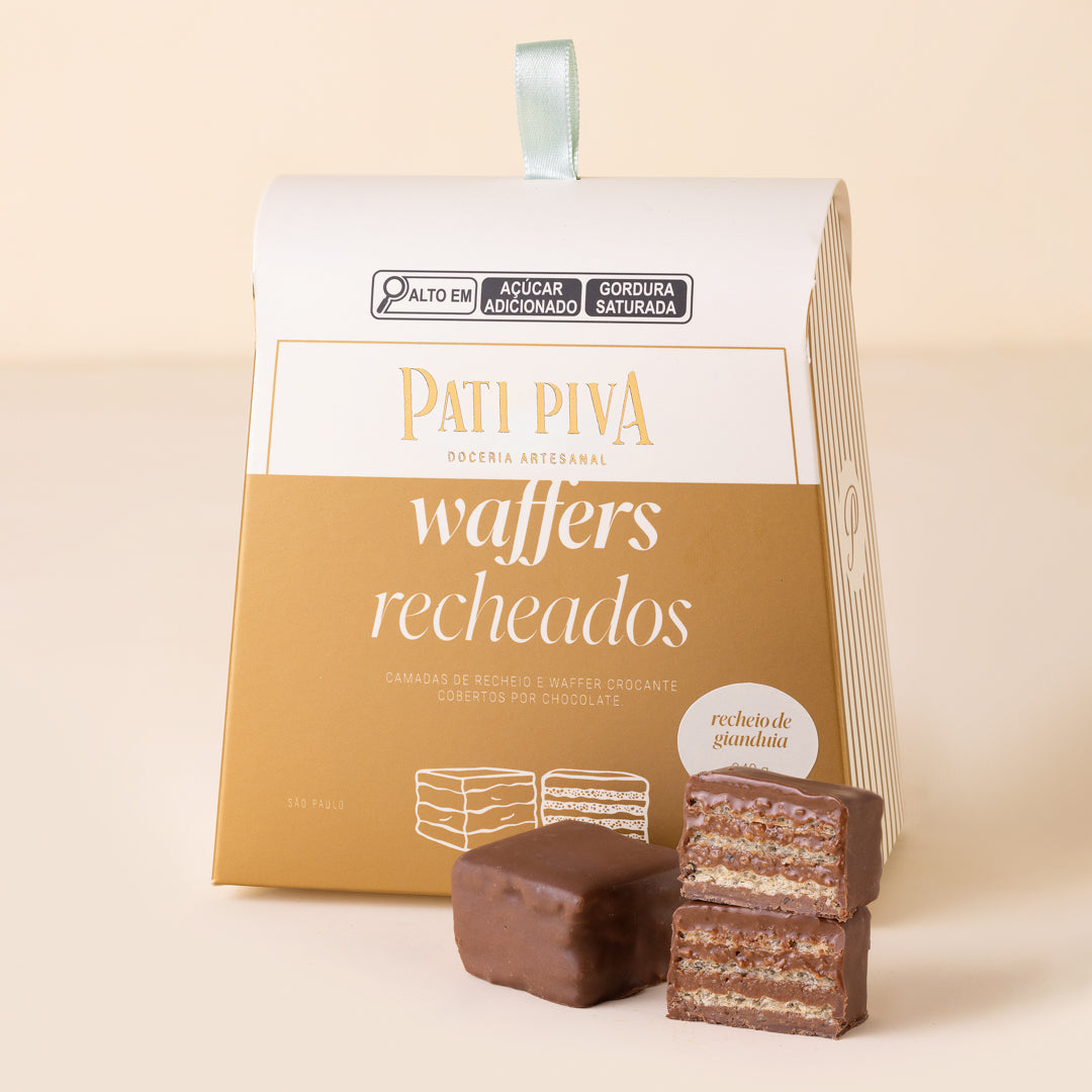 Waffers de Gianduia - Pacote com 12 unidades