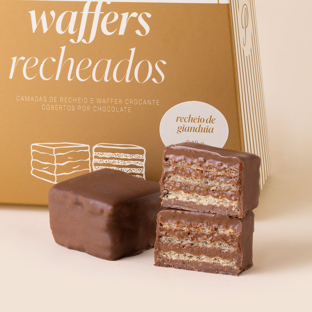 Waffers de Gianduia - Pacote com 12 unidades