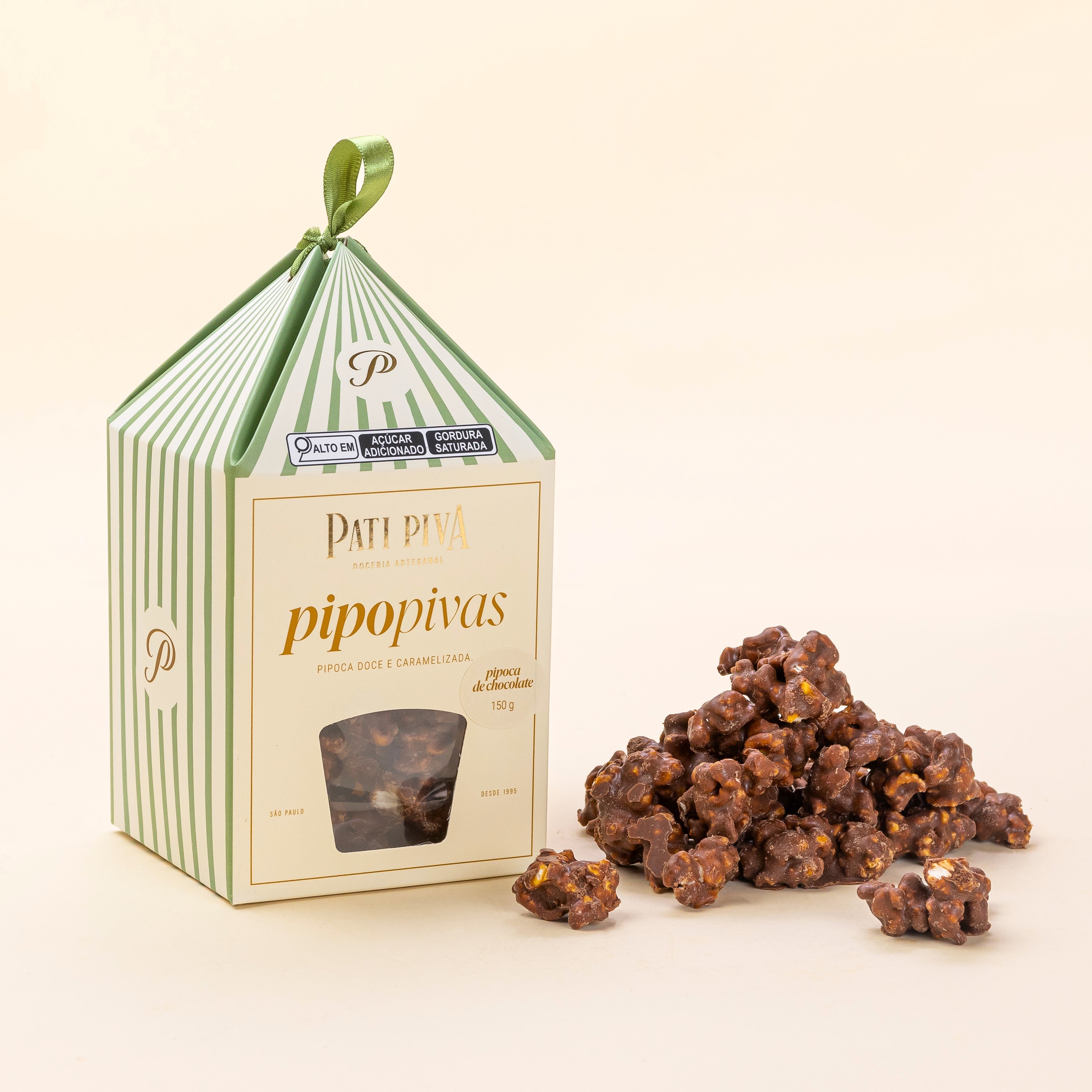 Pipoca Pipopivas - Coberta com Chocolate