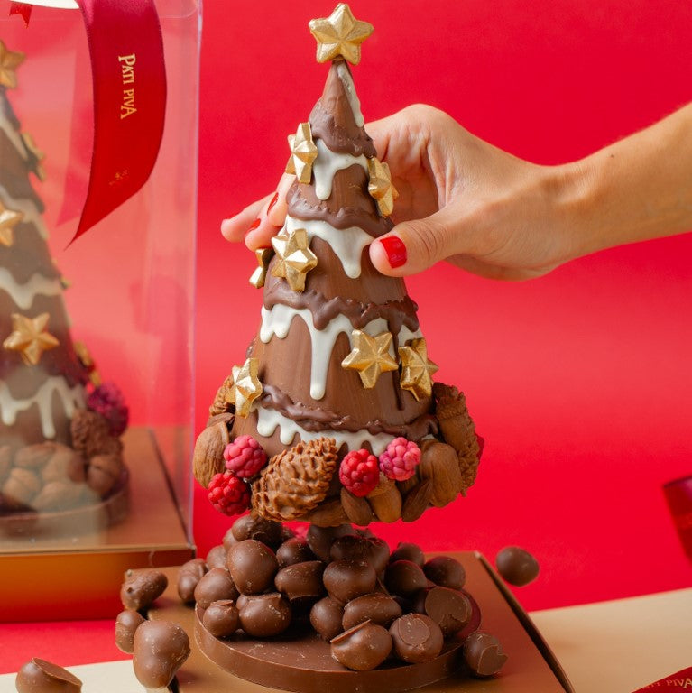 Árvore de Chocolate Decorada - Com Pipocas