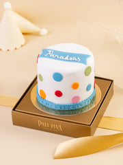 Bolo Parabéns Bolinhas - Para 6 Pessoas