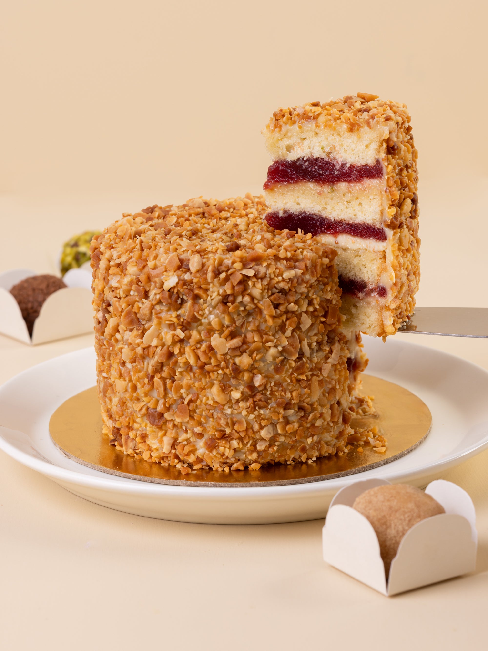Bolo de Framboesa e Amêndoas - 6 Pessoas