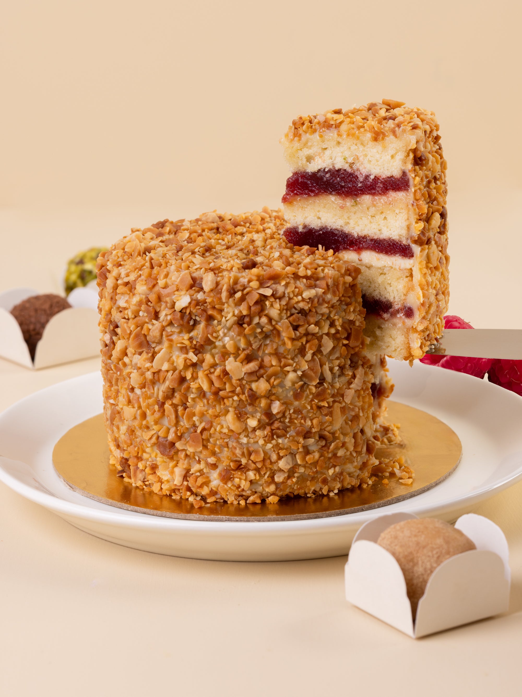 Bolo de Framboesa e Amêndoas - 6 Pessoas
