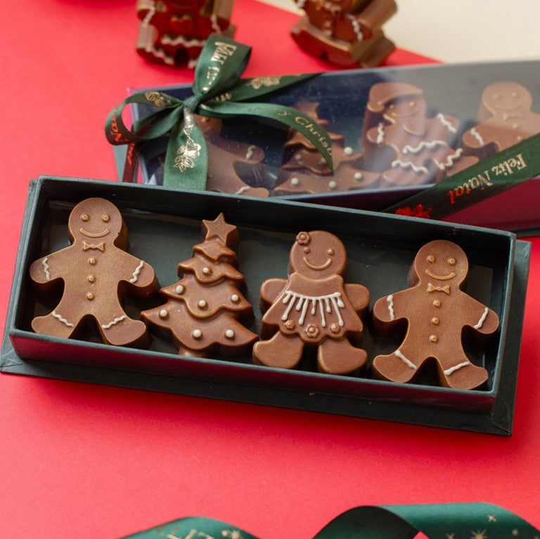 Caixinha com 4 - Ginger Breads de Chocolate