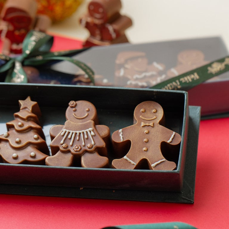 Caixinha com 4 - Ginger Breads de Chocolate