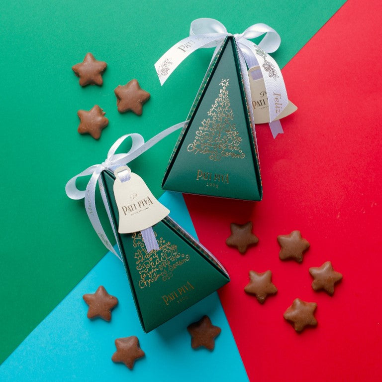 Caixa Árvore de Natal - Estrelinhas ao Leite