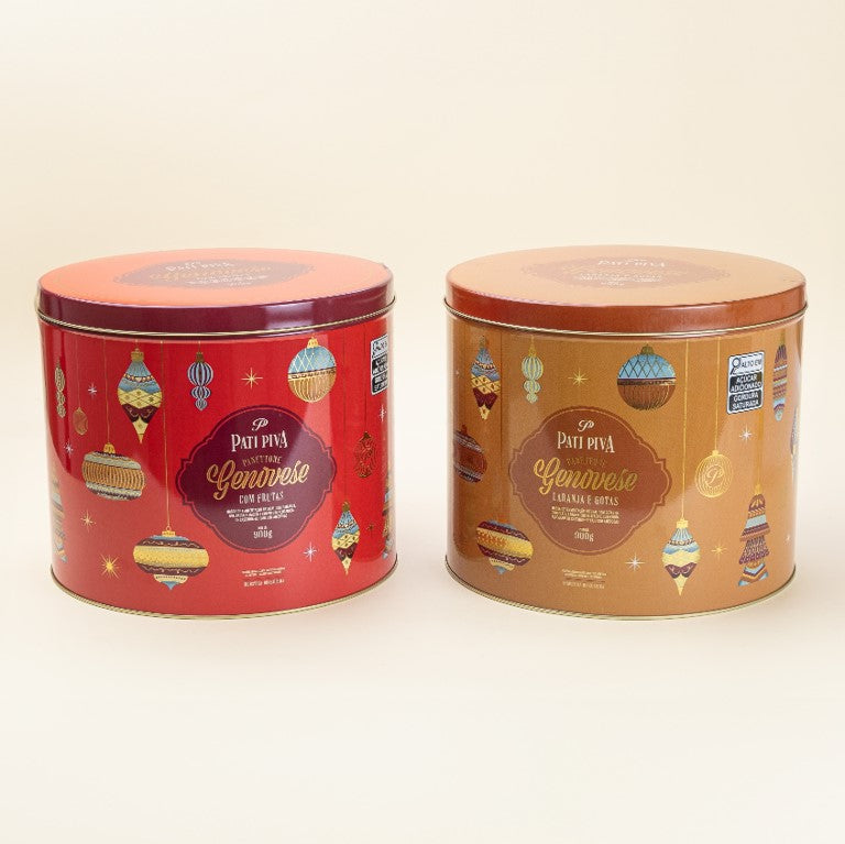 Combo Panettones Frutas e Meio Amargo com Laranja