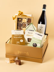 Cesta Feliz Aniversário com Vinho e Doces