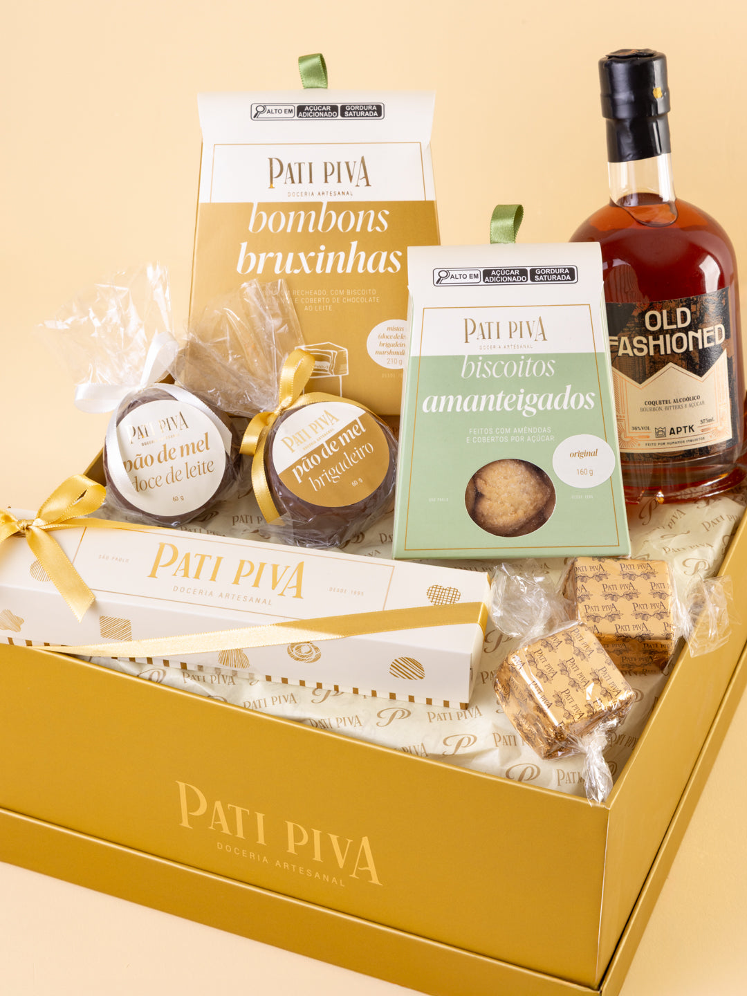 Cesta M com Doces e Old Fashioned 375ml
