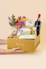 Cesta G - Doces, Flores e Vinho
