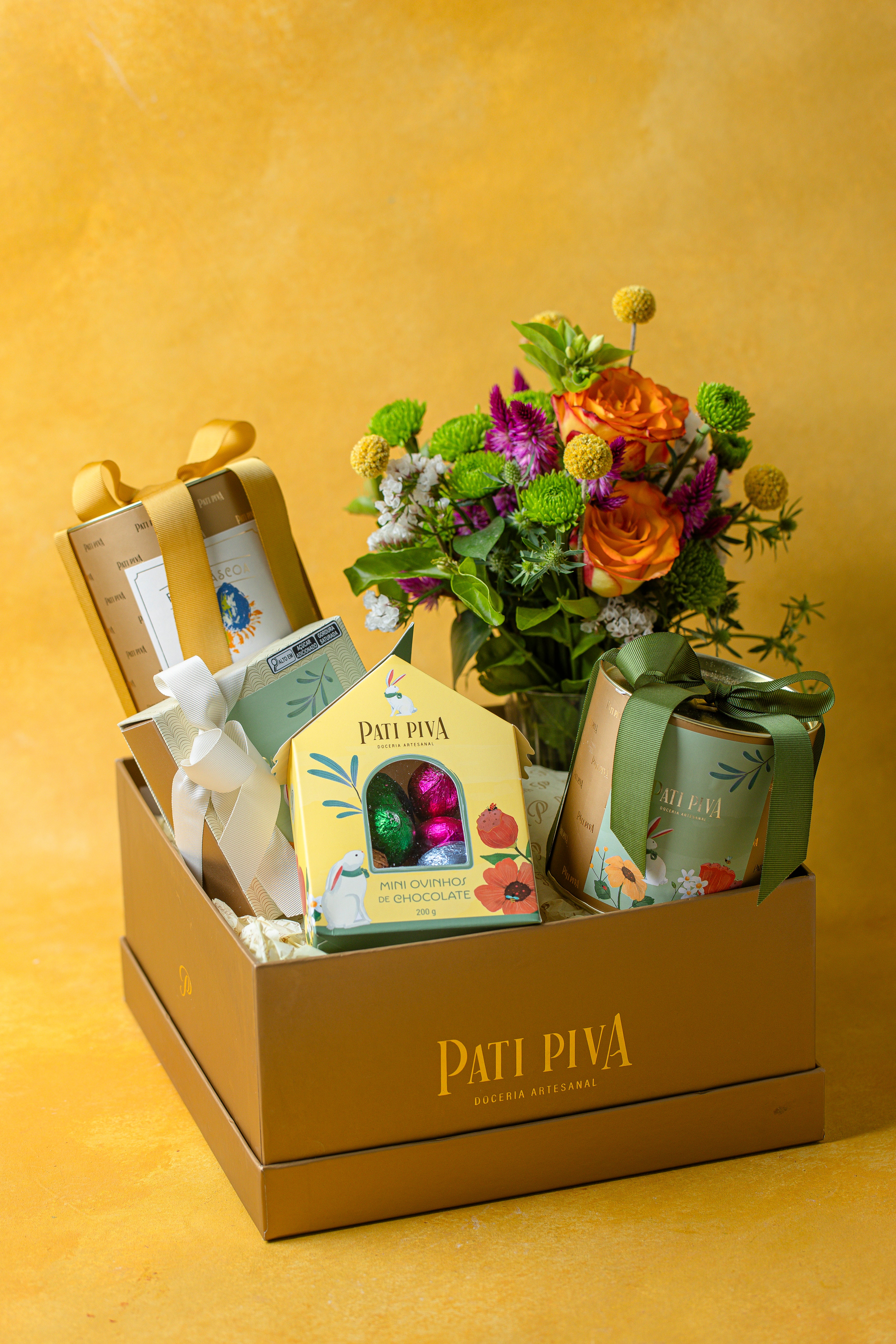 Cesta de Páscoa com Flores - Tetê Castanha