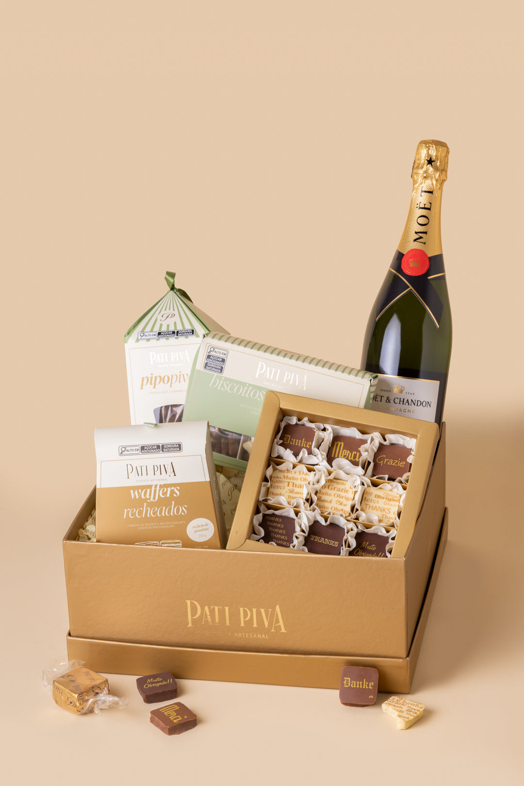 Cesta Thanks com  Champagne