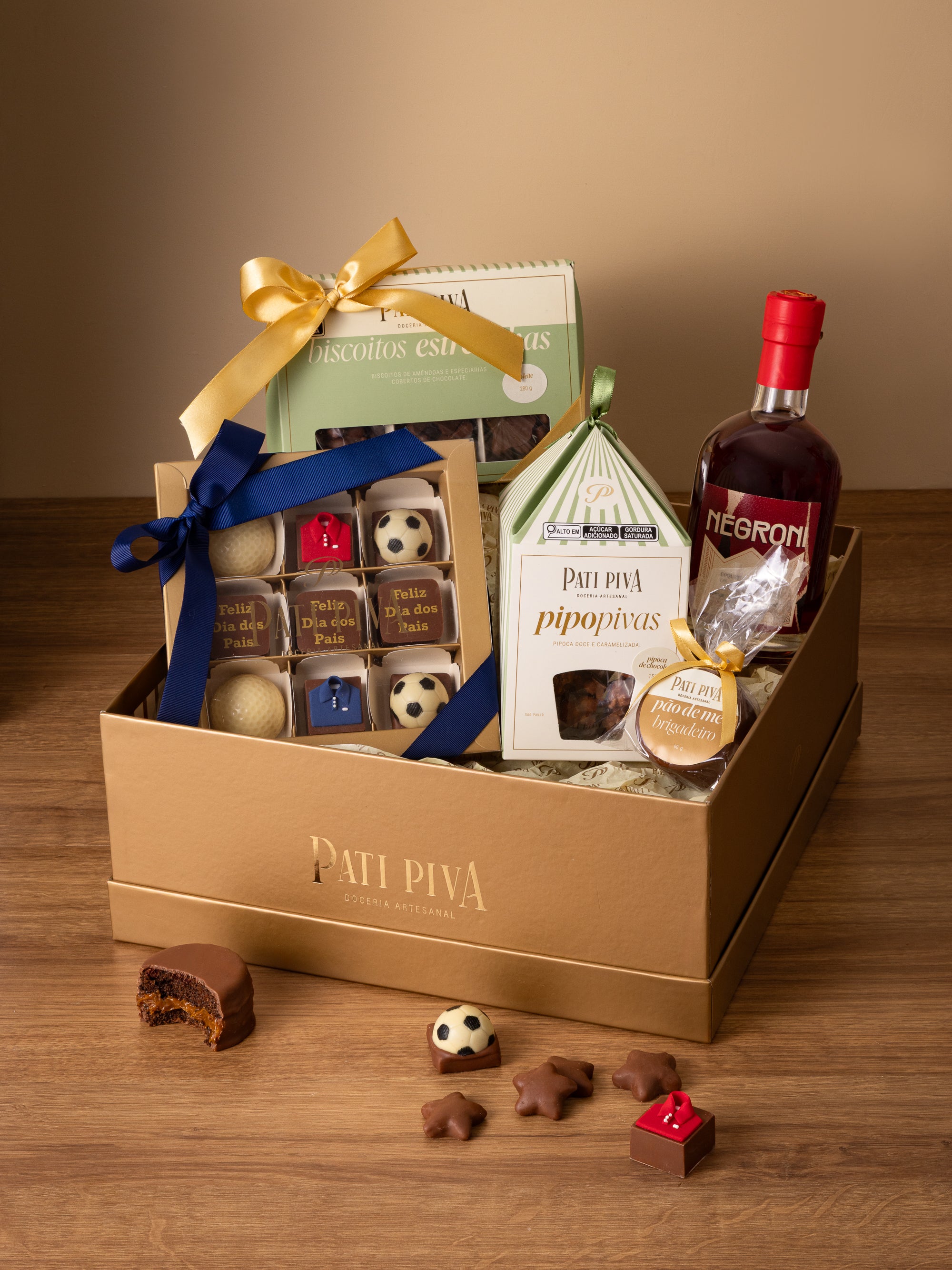 Cesta com Negroni, Chocolates e Bombons - Dia dos Pais