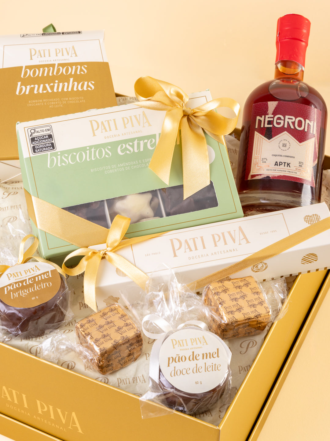 Cesta M com Doces e Negroni 375ml