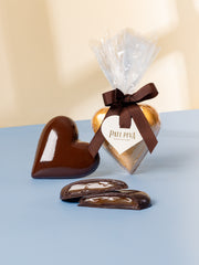 Coração Recheado - Chocolate 70% e Caramelo