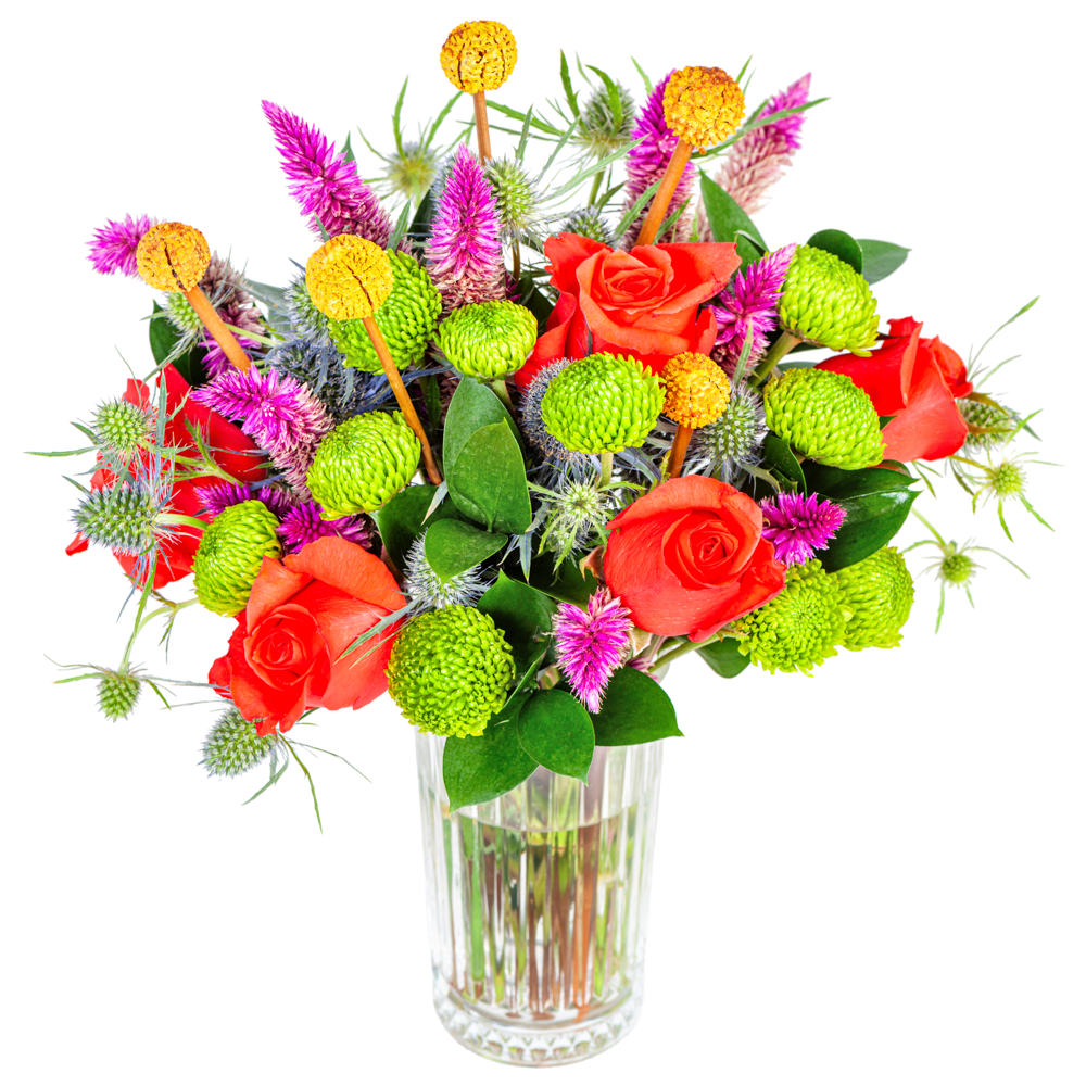Cesta de Presente G com flores Tetê Castanha