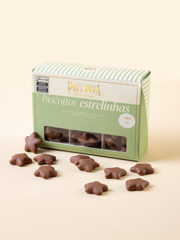Biscoitos Estrelinhas ao Leite - Sabor Chocolate ao Leite