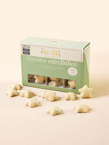 Biscoitos Estrelinhas Brancas - Chocolate Branco