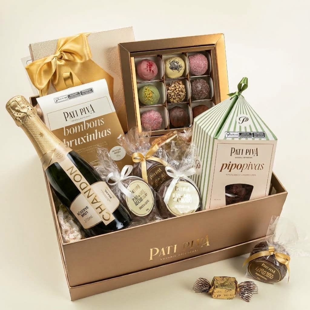 Cesta Trufas e Bruxinhas com Chandon 375ml