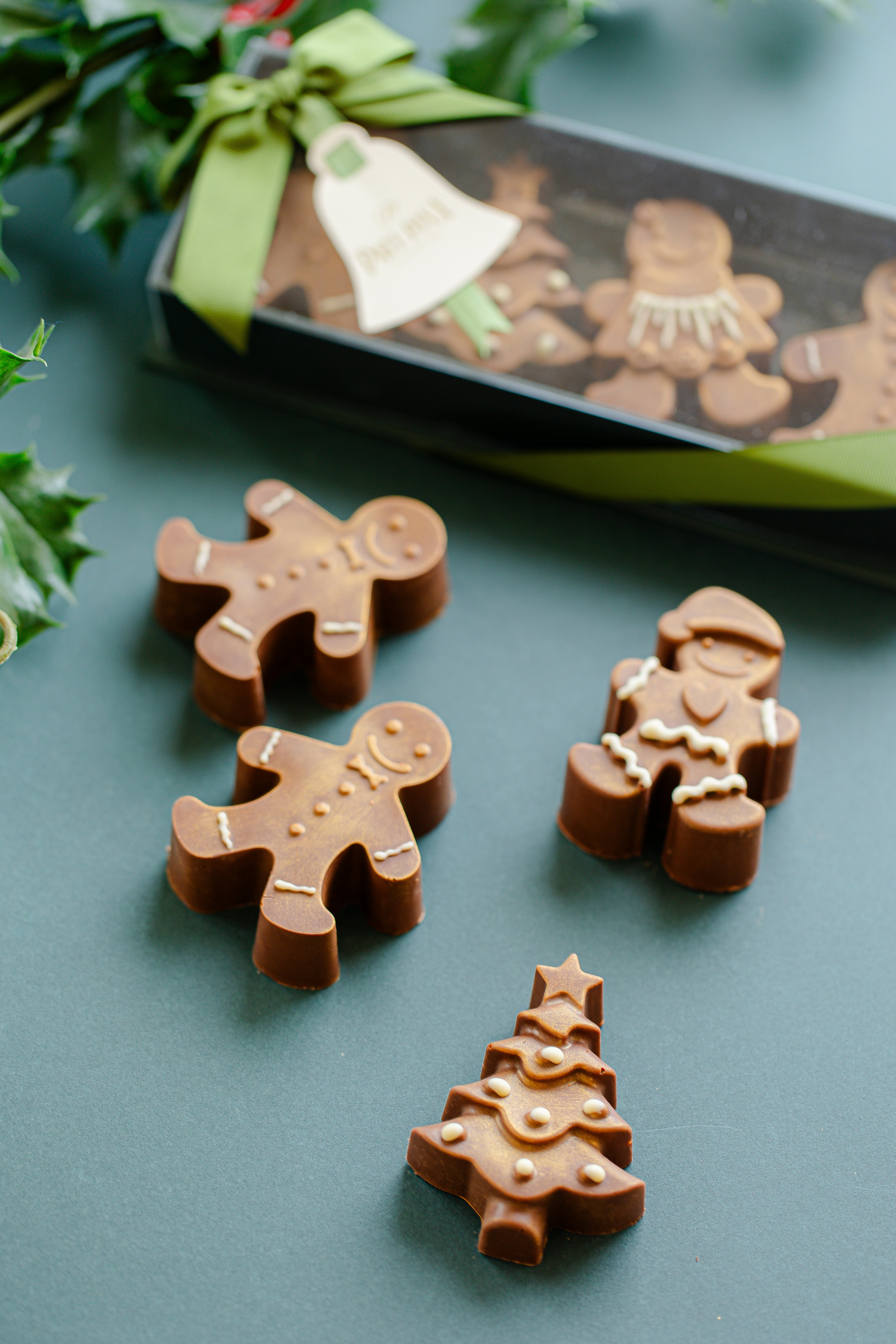 Caixinha com 4 - Ginger Breads de Chocolate