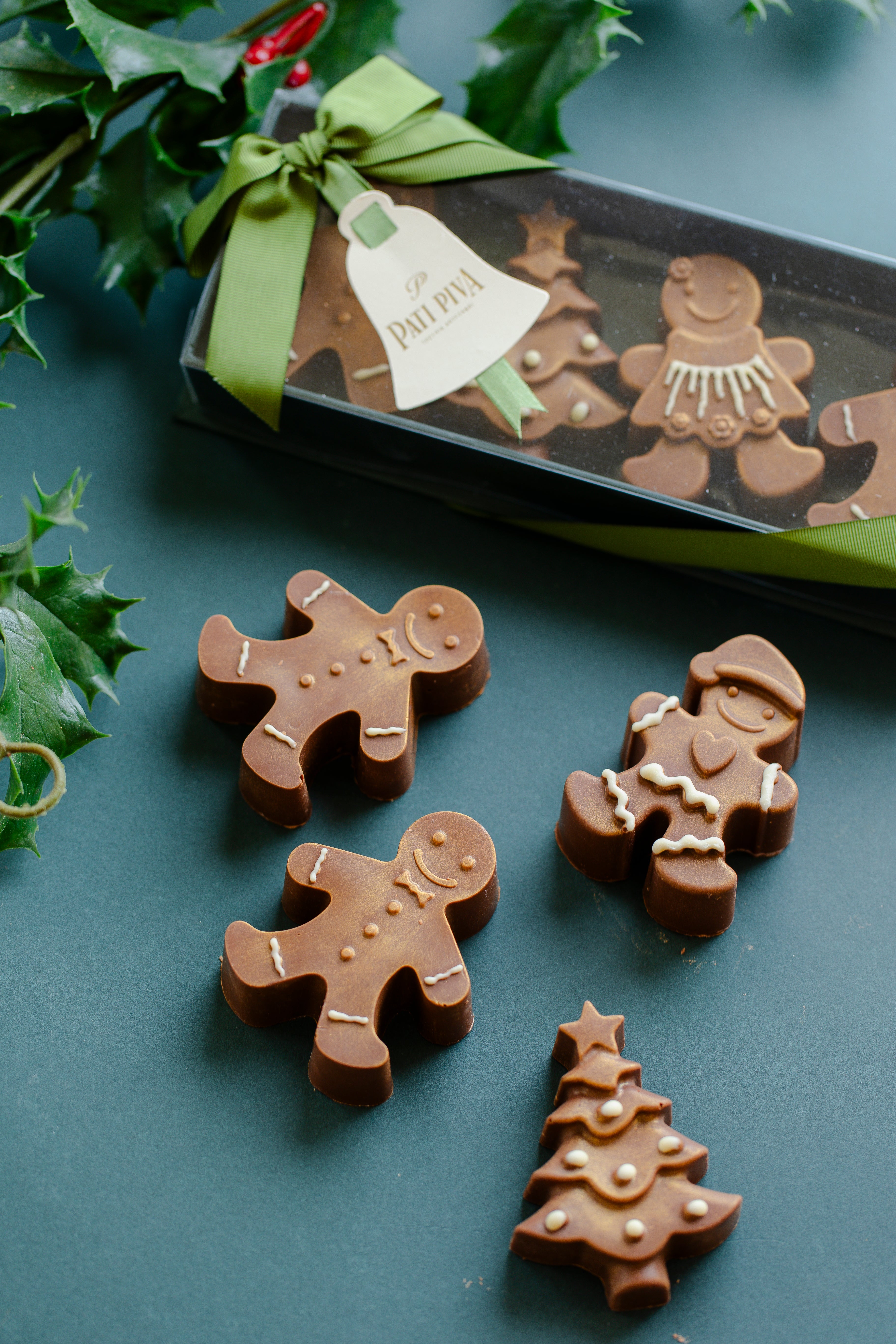 Caixinha com 4 - Ginger Breads de Chocolate