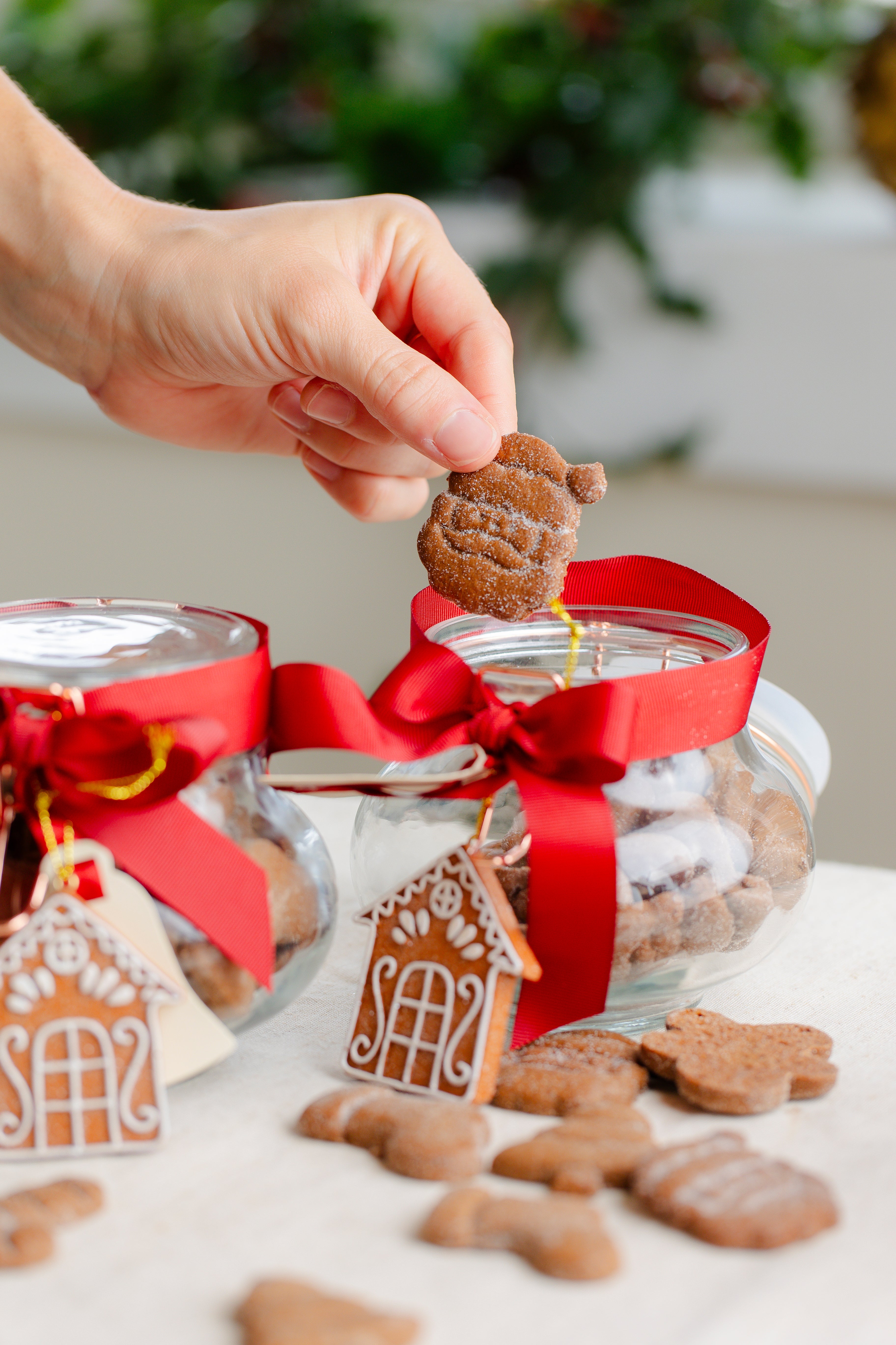 Potinho de Vidro - Com Biscoitos Gingerbread