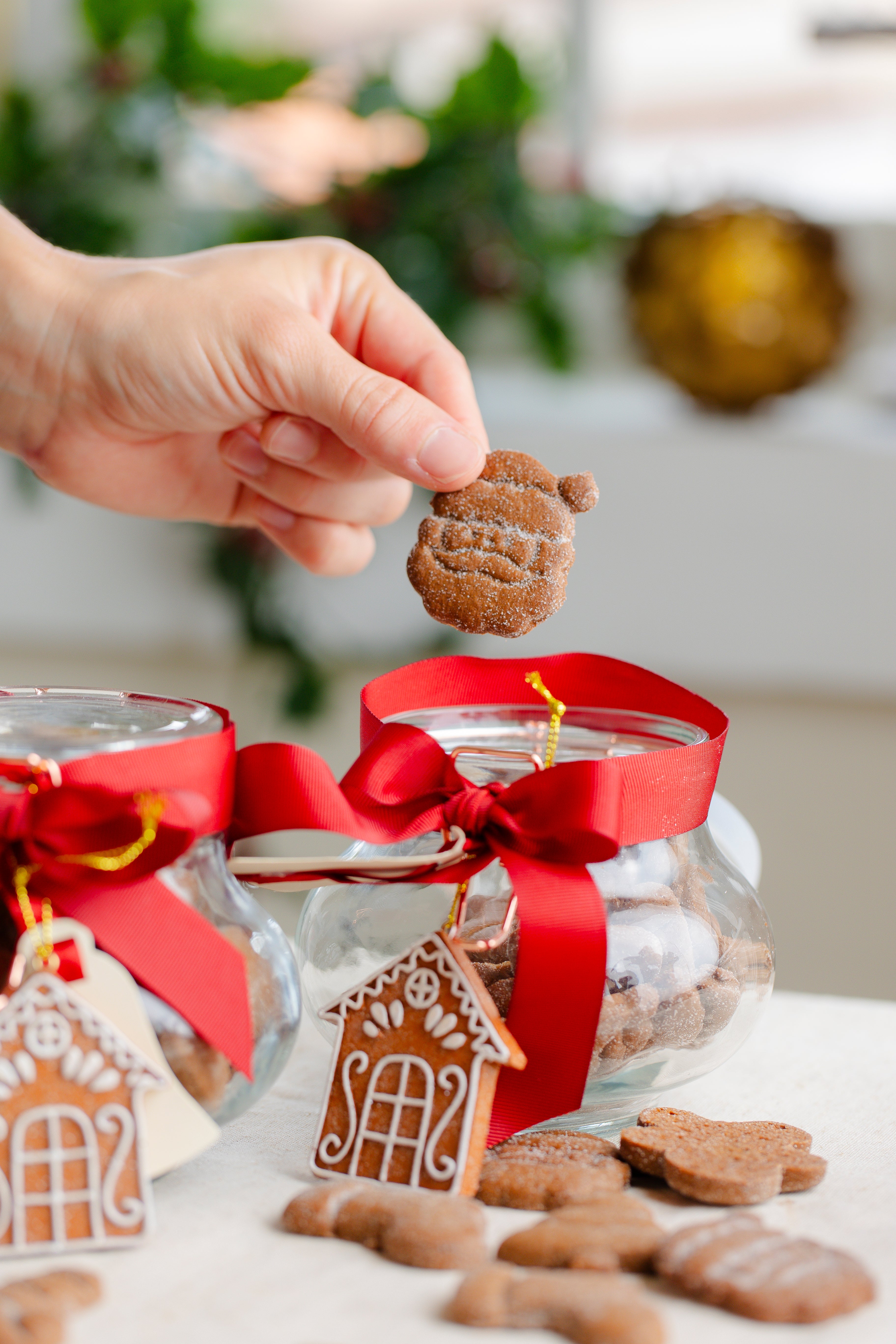Potinho de Vidro - Com Biscoitos Gingerbread