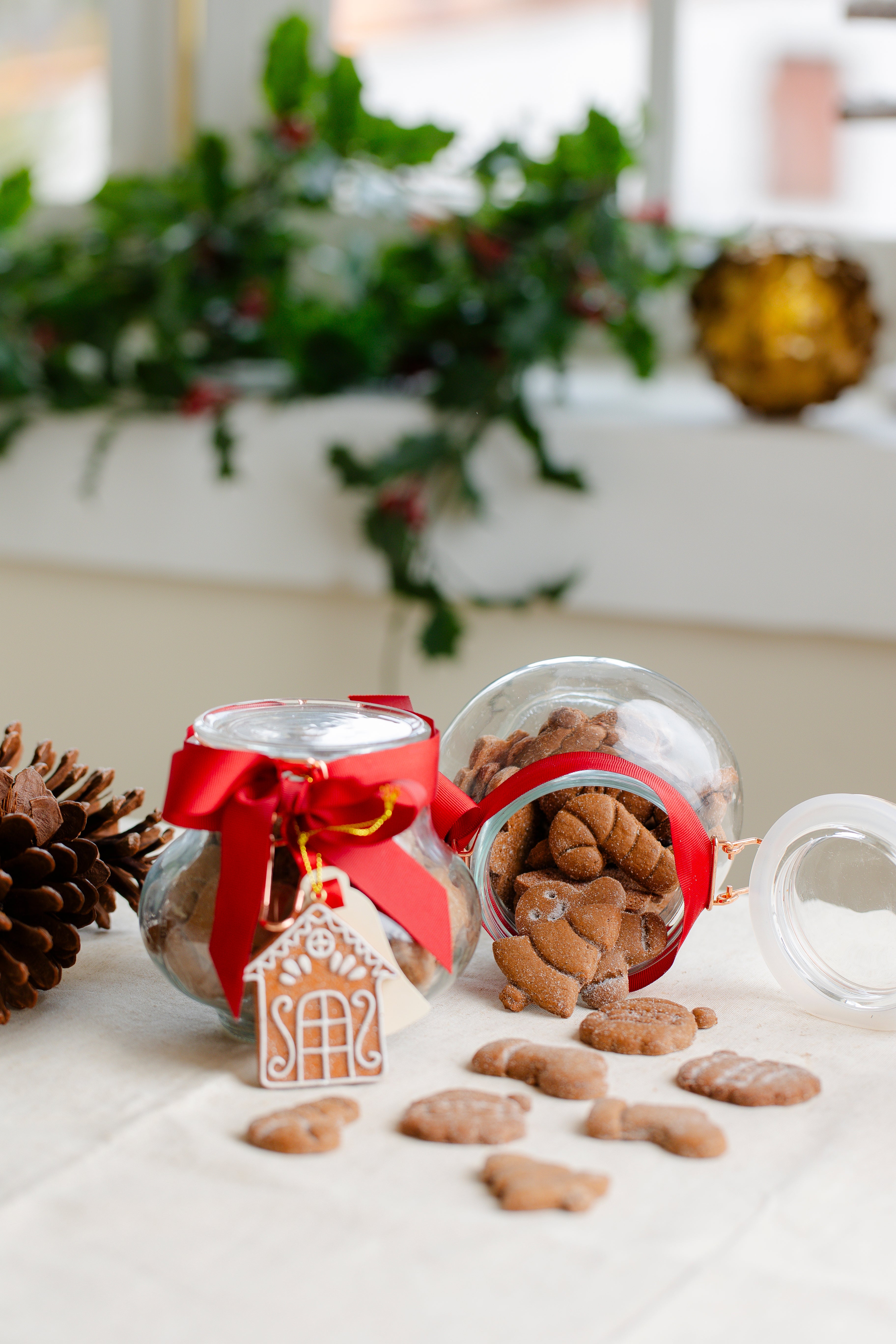 Potinho de Vidro - Com Biscoitos Gingerbread