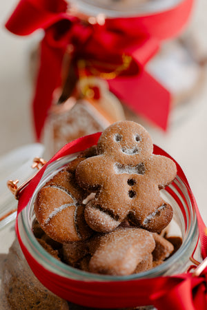Potinho de Vidro - Com Biscoitos Gingerbread