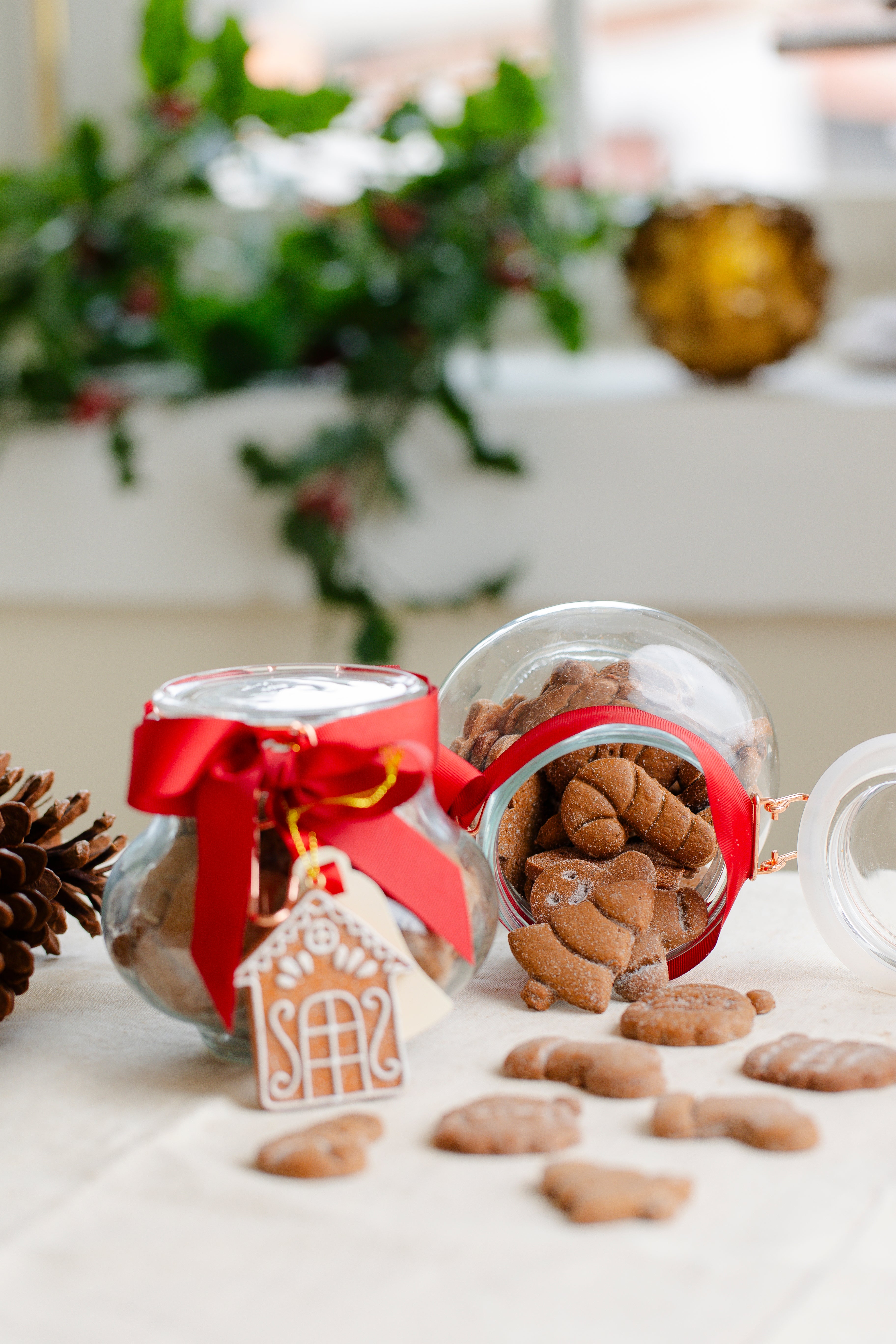 Potinho de Vidro - Com Biscoitos Gingerbread