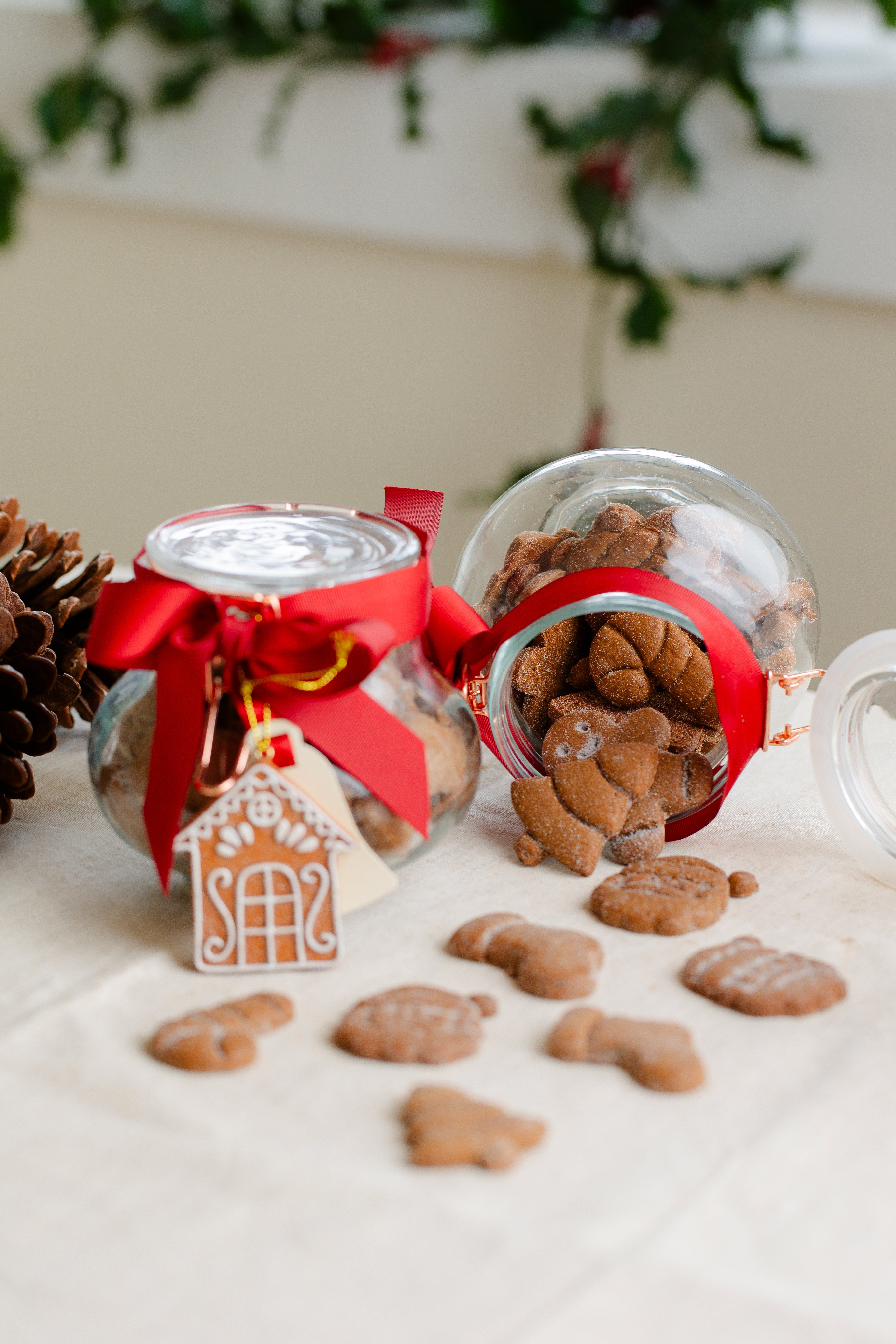 Potinho de Vidro - Com Biscoitos Gingerbread