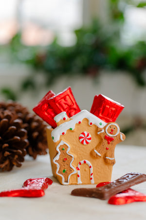 Pote Casinha Gingerbread - Com Meias de Chocolate