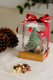 Enfeite Natal Carrinho com Árvore