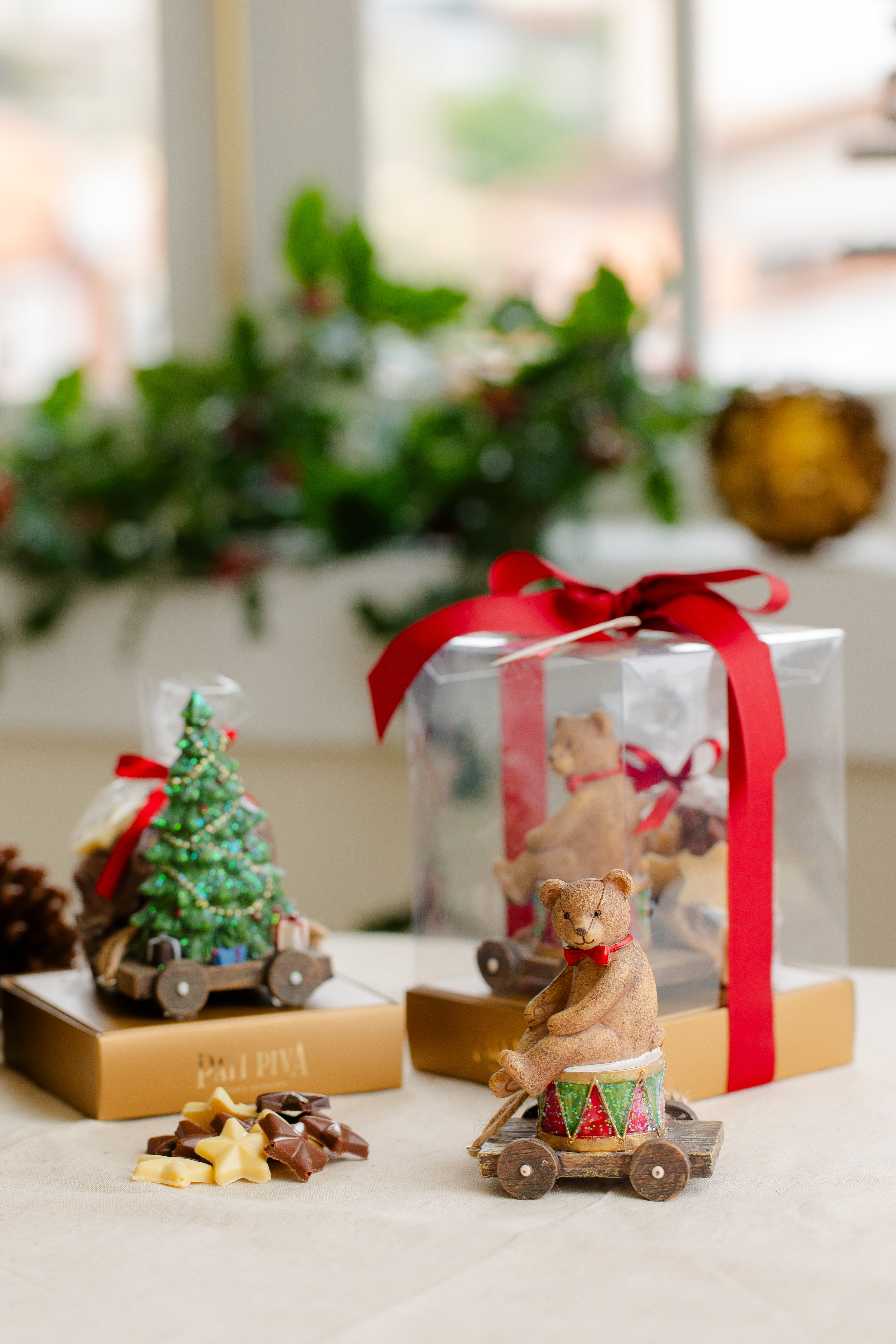 Enfeite Natal Carrinho com Urso