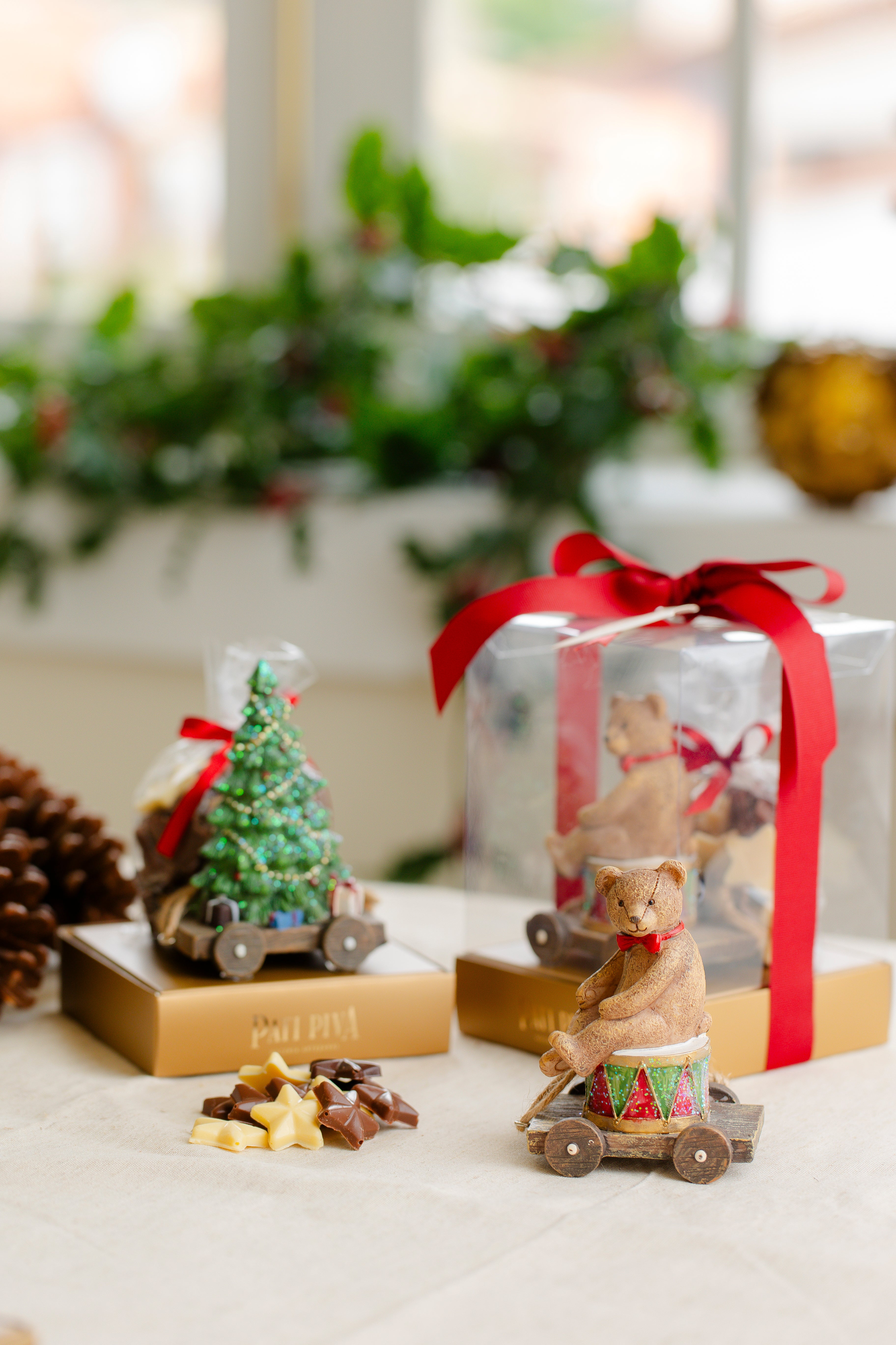 Enfeite Natal Carrinho com Urso