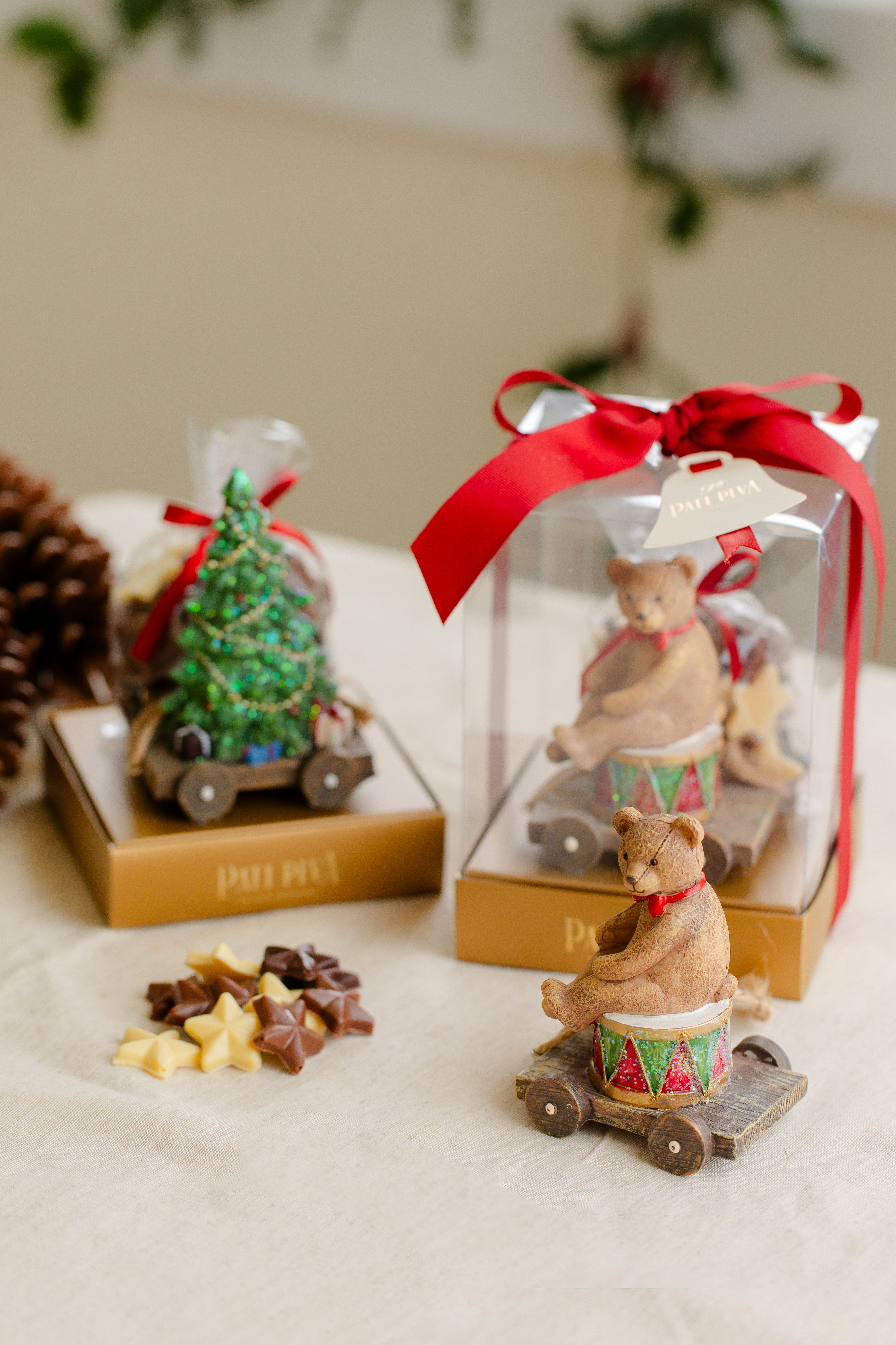 Enfeite Natal Carrinho com Árvore