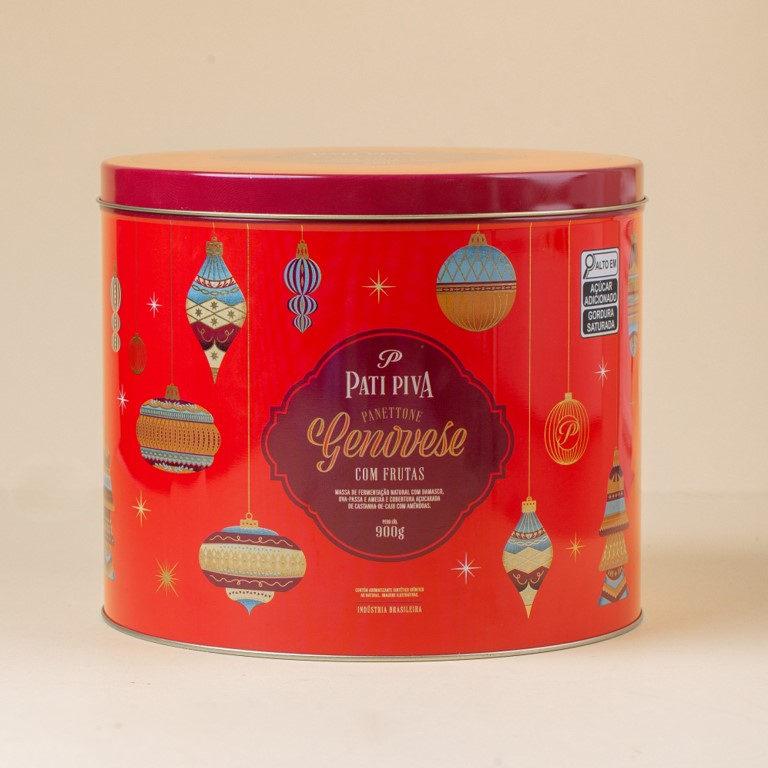 Panettone Frutas - Crosta de Amêndoas na Lata