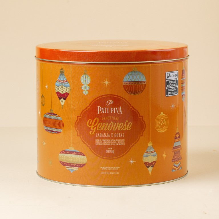 Panettone Meio Amargo com Laranja - Com Crosta de Amêndoas